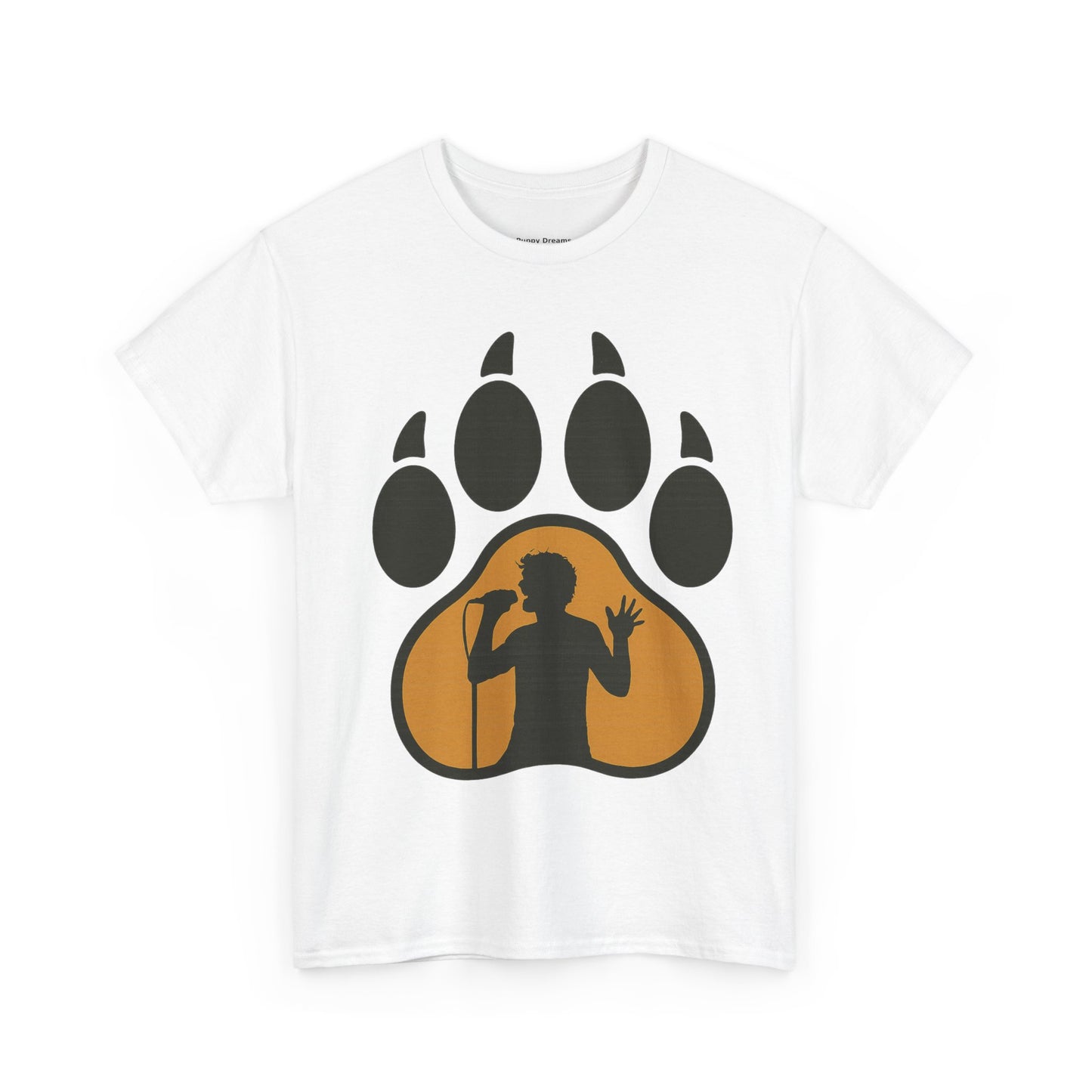 Rockin' Paw Print Tee - Unisex Cotton Shirt for Animal Lovers, Music Fans, Gifts, Concerts, Hipster Style