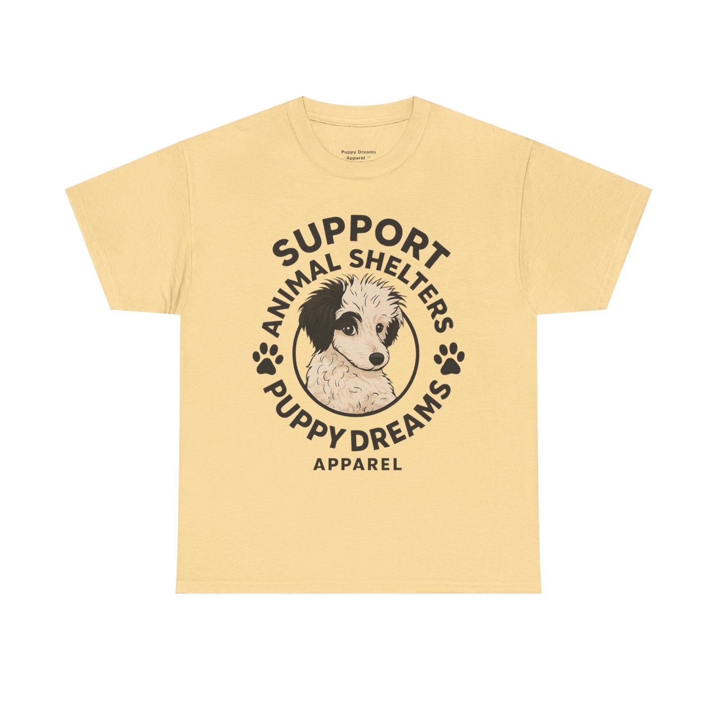 Unisex Cotton Animal Shelter Support Tee, Dog Lover Gift, Pet Adoption Awareness Shirt, Comfy Casual Wear, Puppy Dreams Apparel