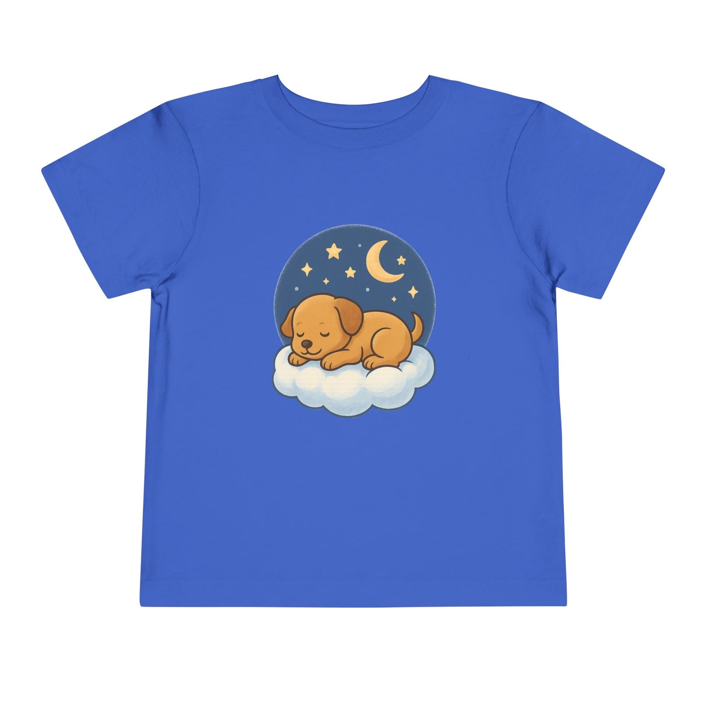 Sleepy Puppy Toddler Tee, Cute Dog Kids Shirt, Toddler Sleepwear, Baby Gift, Animal T-Shirt, Stars and Moon Design