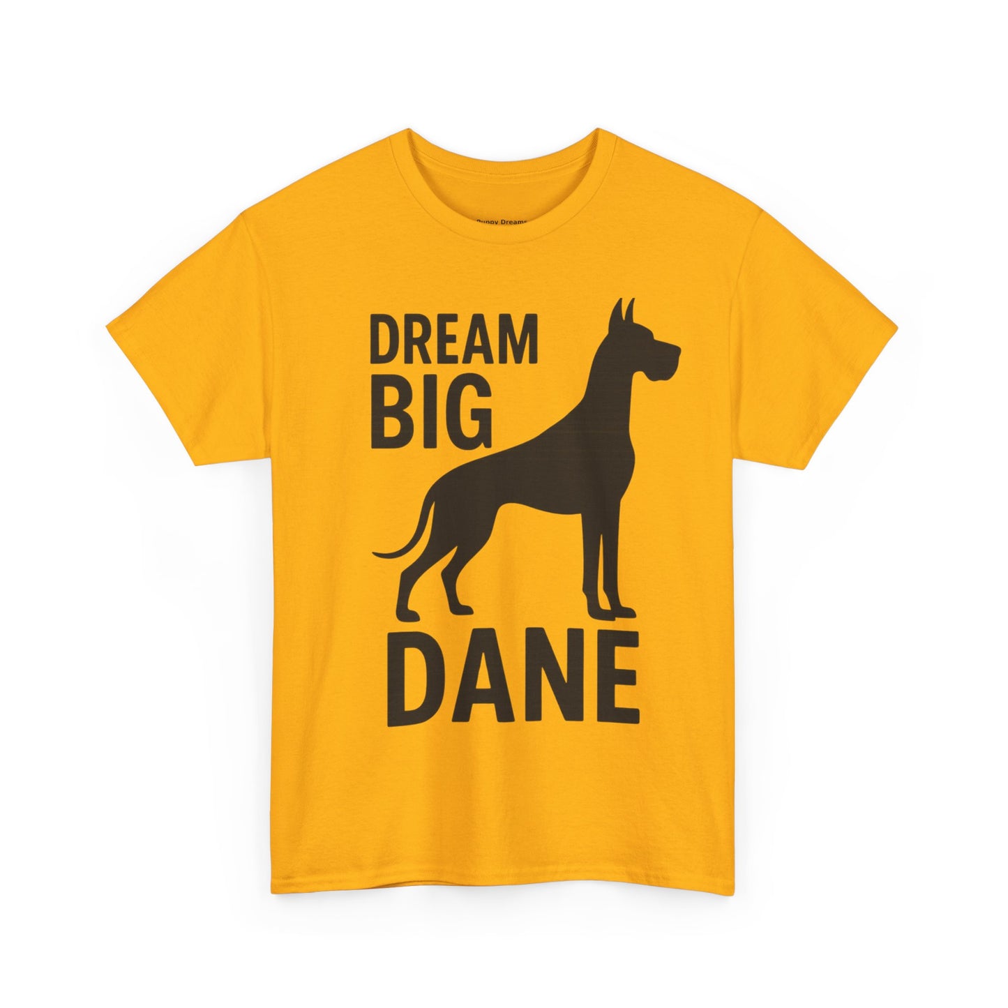 Dream Big Dane Unisex Heavy Cotton Tee, Great Dane Dog Lover Shirt, Pet Gift, Casual Wear, Dog Owner Tee, Animal Lover Apparel