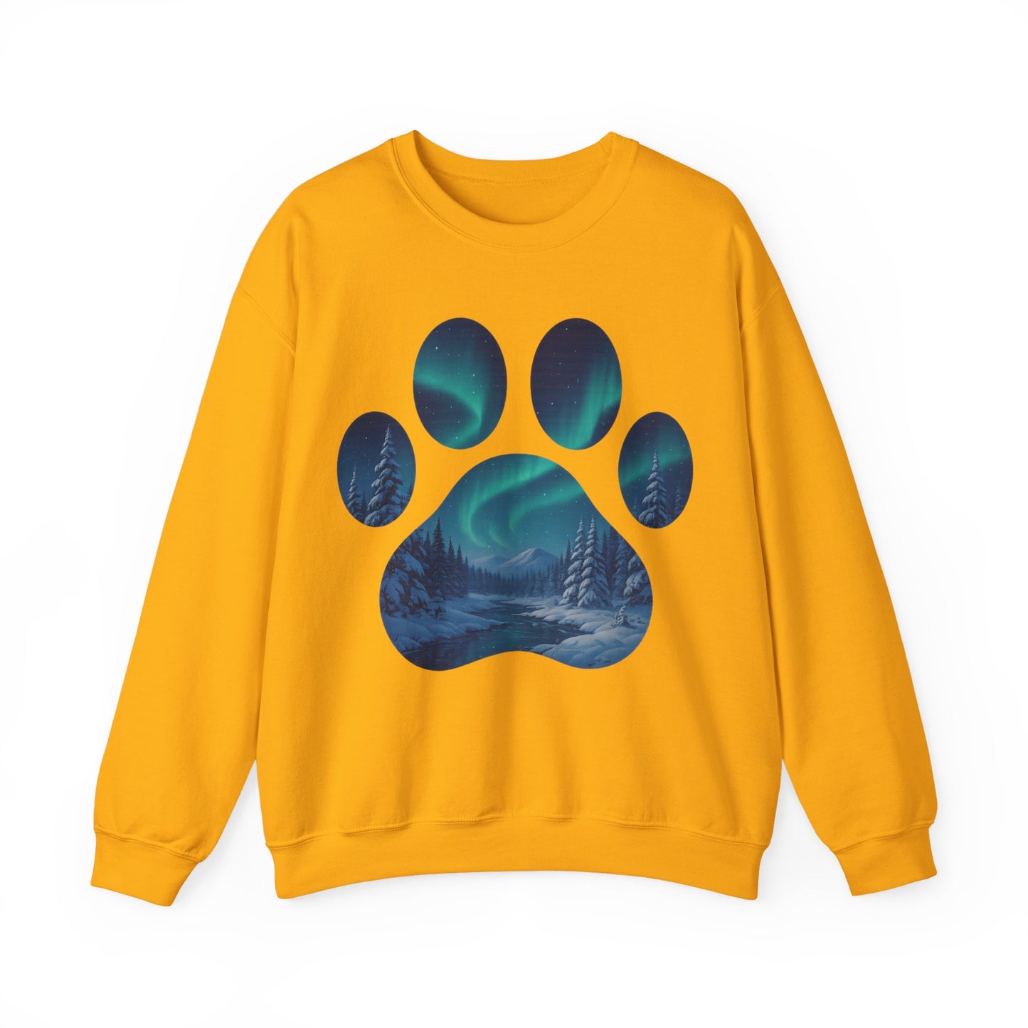 Cozy Wilderness Paw Print Sweatshirt | Unisex Crewneck, Nature Lover Gift, Eco-Friendly Apparel, Perfect for Campers, Animal Lovers