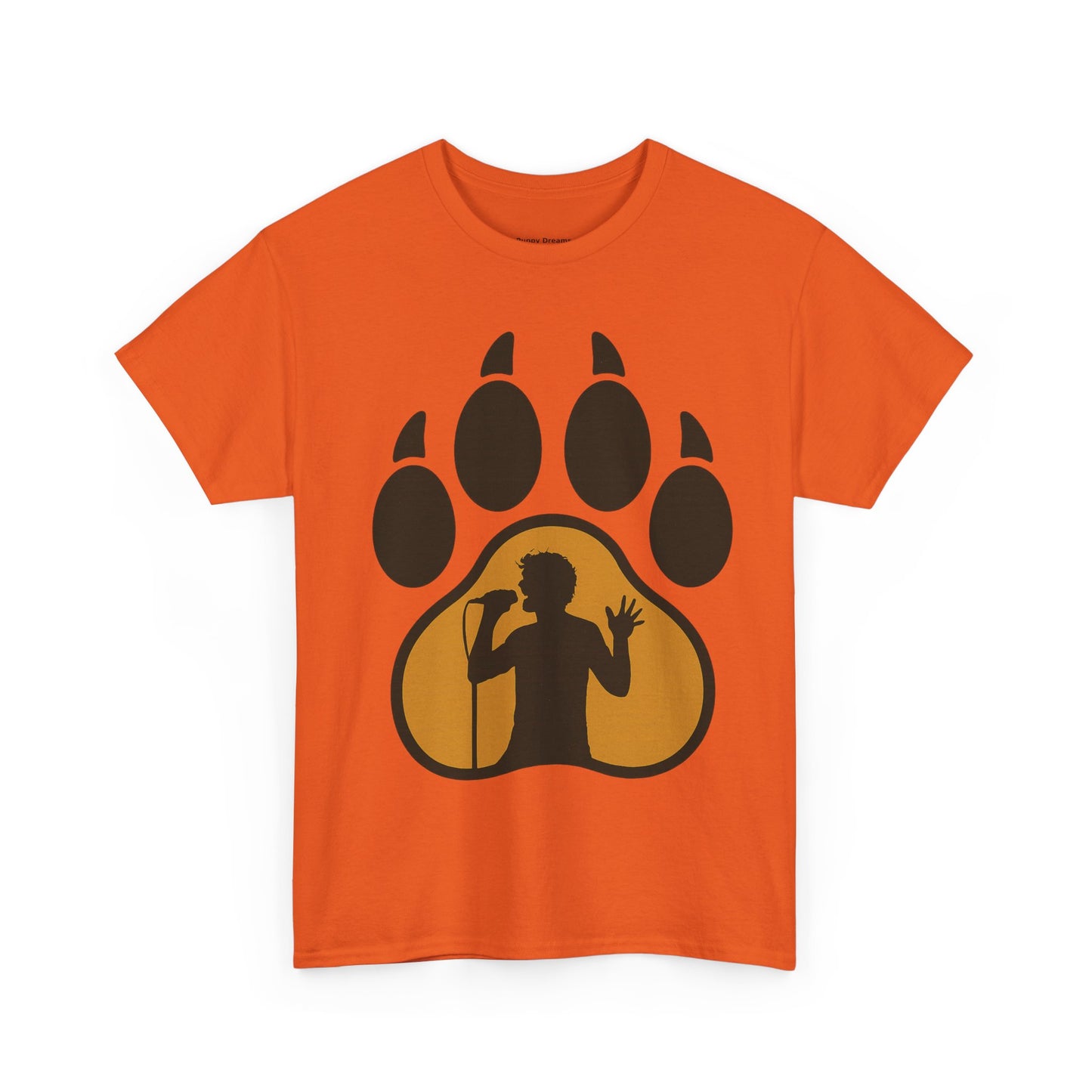 Rockin' Paw Print Tee - Unisex Cotton Shirt for Animal Lovers, Music Fans, Gifts, Concerts, Hipster Style