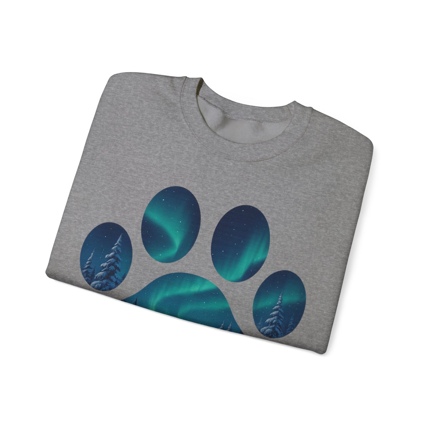 Cozy Wilderness Paw Print Sweatshirt | Unisex Crewneck, Nature Lover Gift, Eco-Friendly Apparel, Perfect for Campers, Animal Lovers
