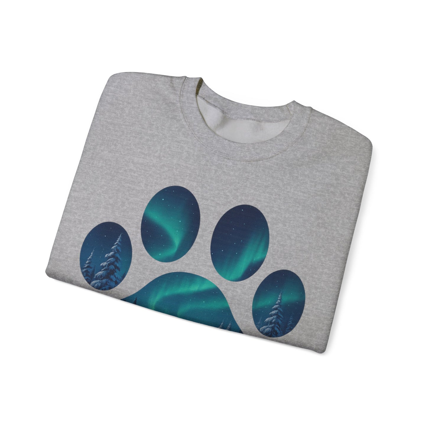 Cozy Wilderness Paw Print Sweatshirt | Unisex Crewneck, Nature Lover Gift, Eco-Friendly Apparel, Perfect for Campers, Animal Lovers