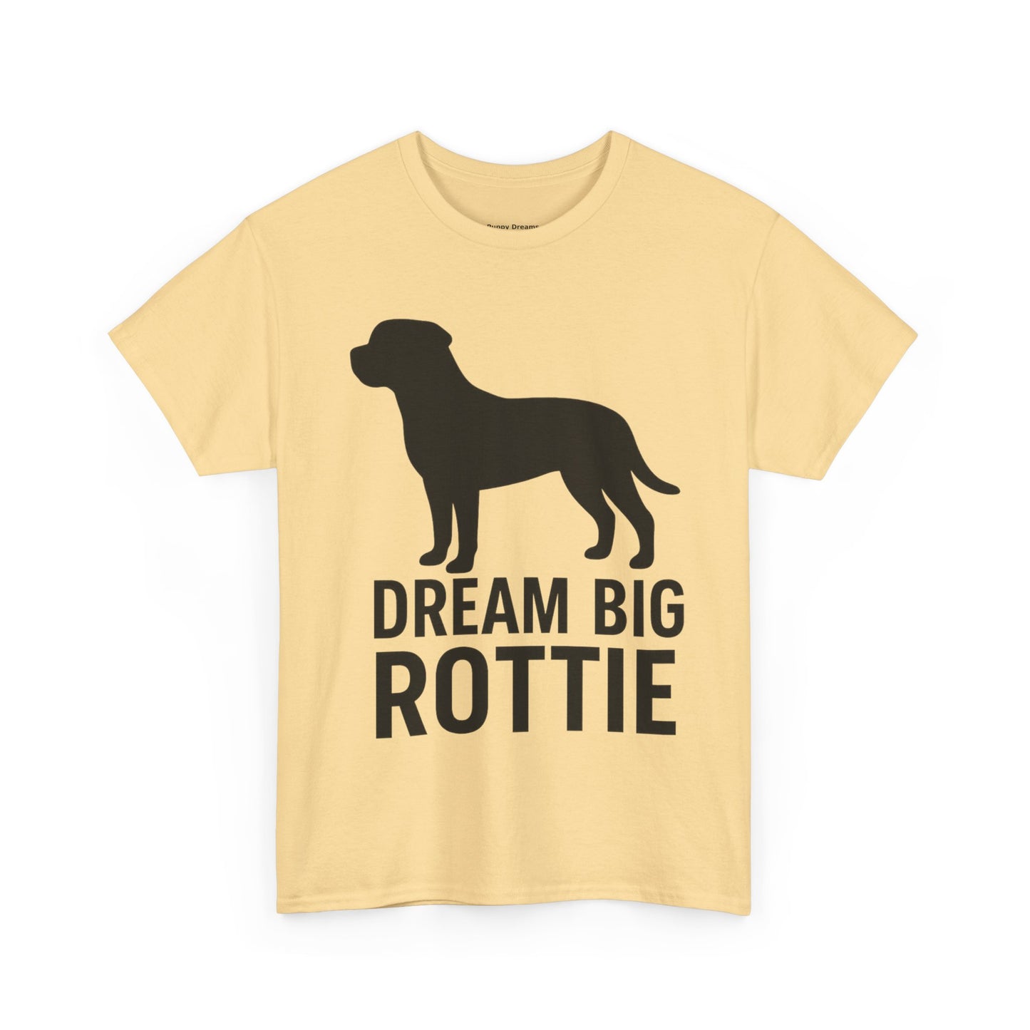 Dream Big Rottie Unisex Heavy Cotton Tee, Dog Lover Gift, Animal Rights Advocate Shirt, Casual Wear, Pet Owner Apparel