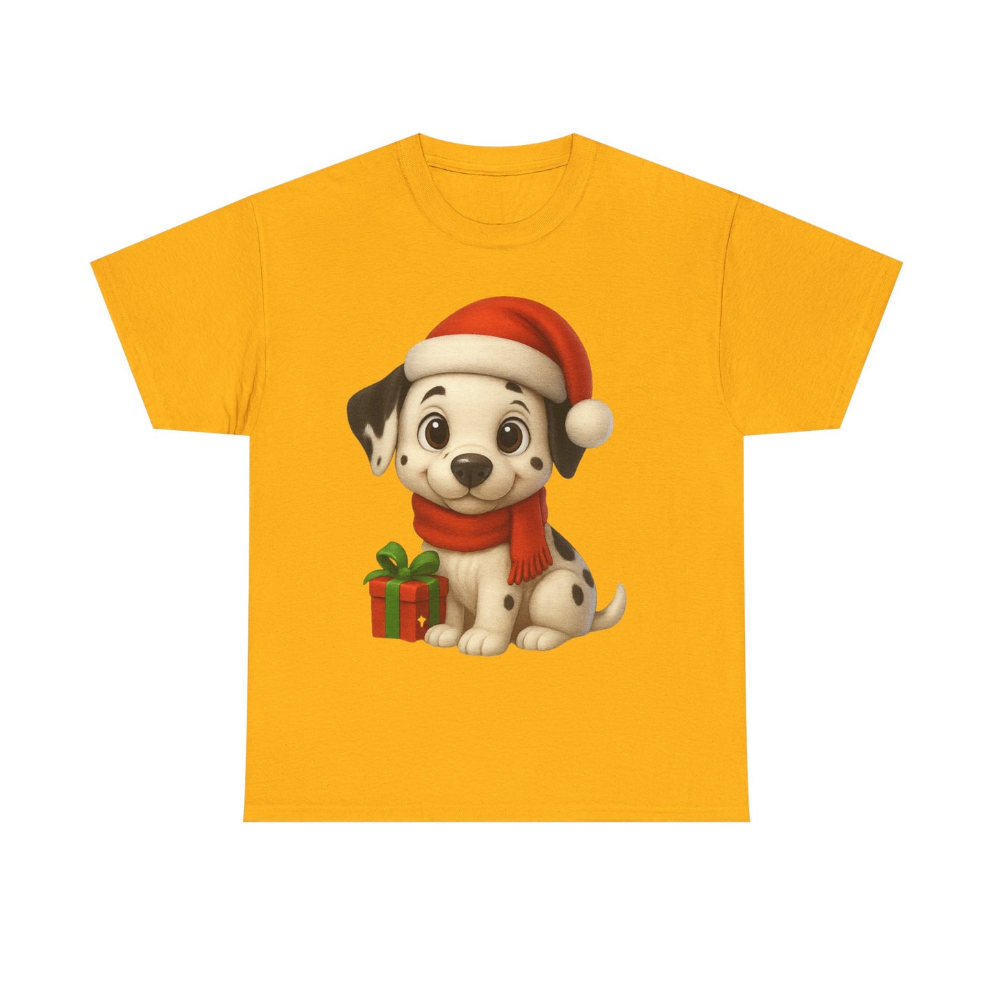 Adorable Christmas Puppy Tee - Unisex Heavy Cotton Tee