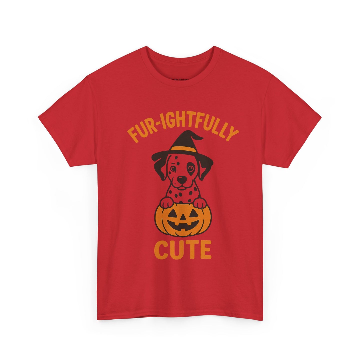 Fur-ightfully Cute Halloween Tee, Unisex Cotton Dog Lover Shirt, Halloween Costume, Pet-Themed Gift, Spooky Vibes