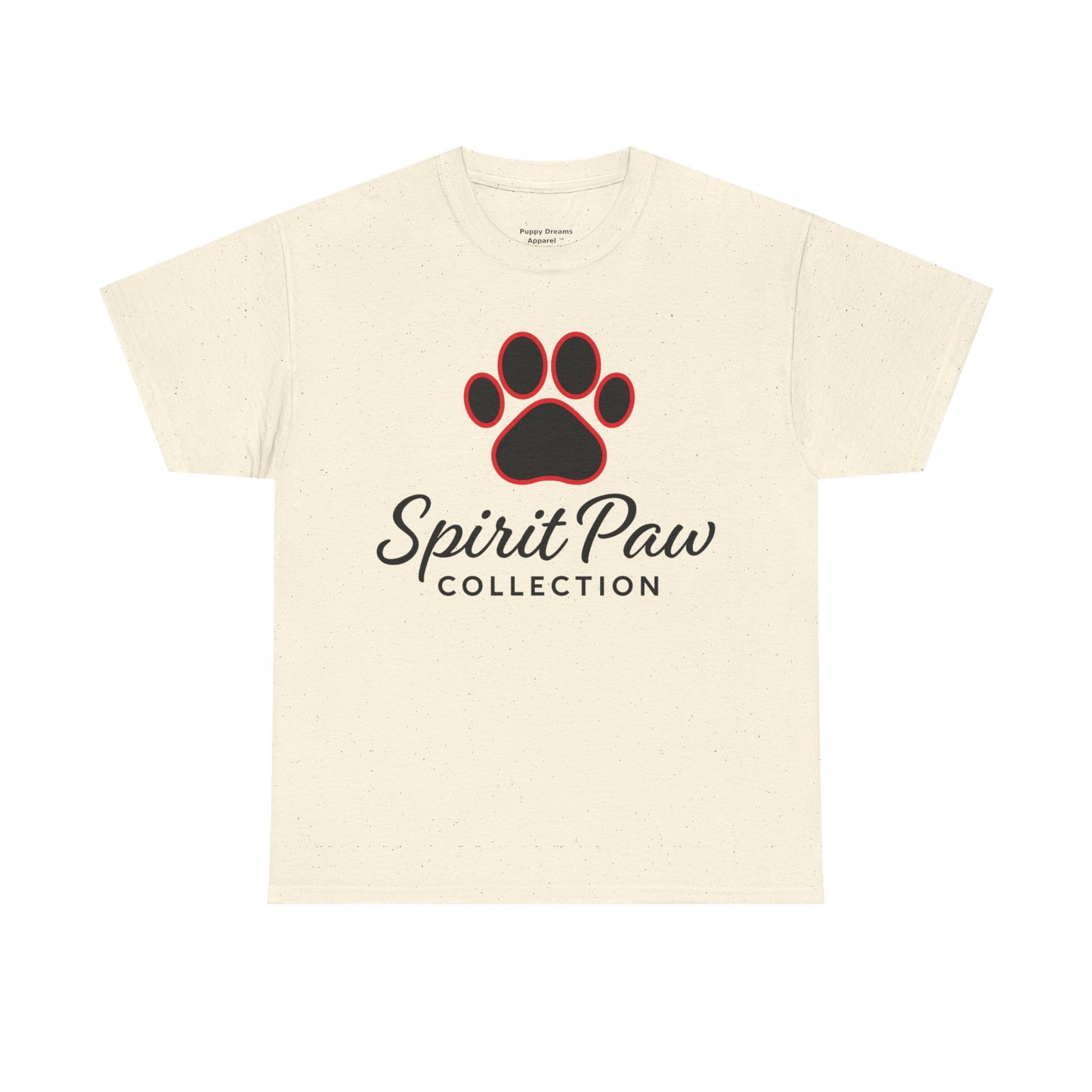 Unisex Heavy Cotton Tee with Spirit Paw Design | Pet Lover Gift, Animal Rescue Shirt, Casual Wear, Paw Print Tee, Dog Mom Apparel