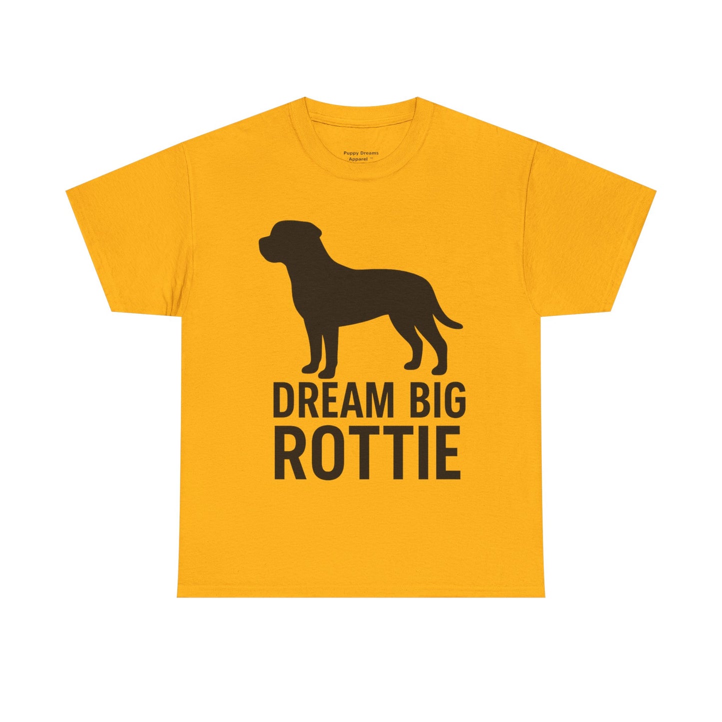 Dream Big Rottie Unisex Heavy Cotton Tee, Dog Lover Gift, Animal Rights Advocate Shirt, Casual Wear, Pet Owner Apparel