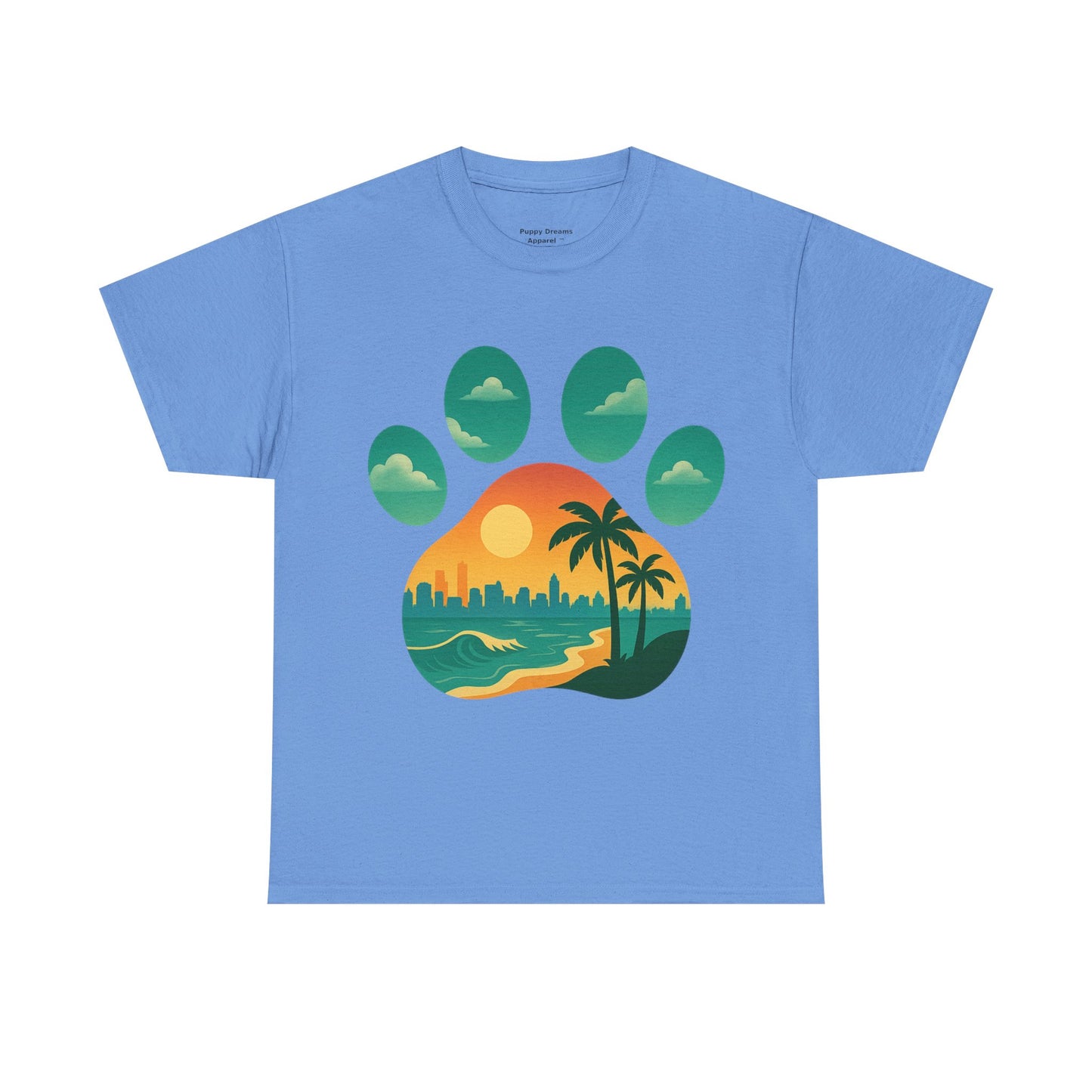 T-Shirt with Palm Tree Sunset Design, Beach Lover Gift, Unisex Shirt, Summer Vibes Tee, Casual Wear, Nature-Inspired Fashion