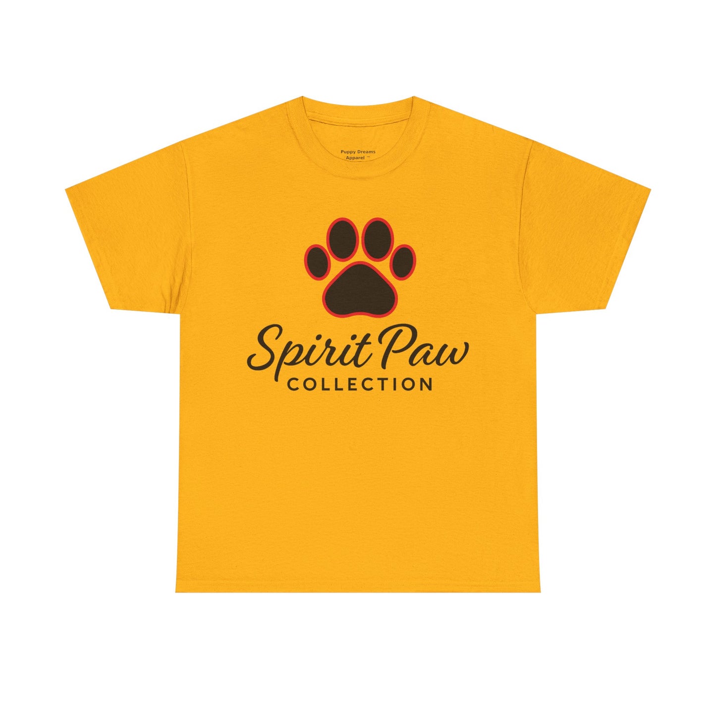 Unisex Heavy Cotton Tee with Spirit Paw Design | Pet Lover Gift, Animal Rescue Shirt, Casual Wear, Paw Print Tee, Dog Mom Apparel