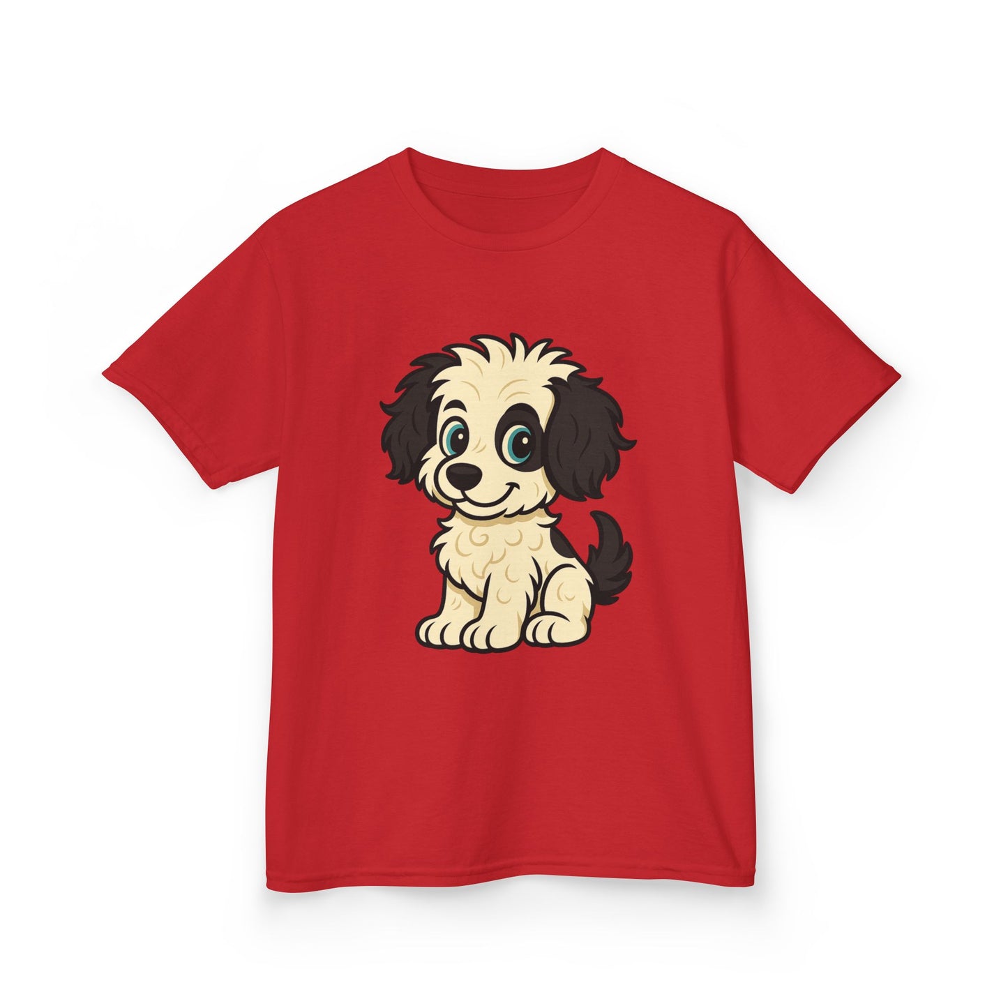 Adorable Cartoon Puppy Kids T-Shirt, Cute Dog Shirt for Animal Lovers, Birthday Gift, Pet-Themed Apparel, Fun Playtime Tee