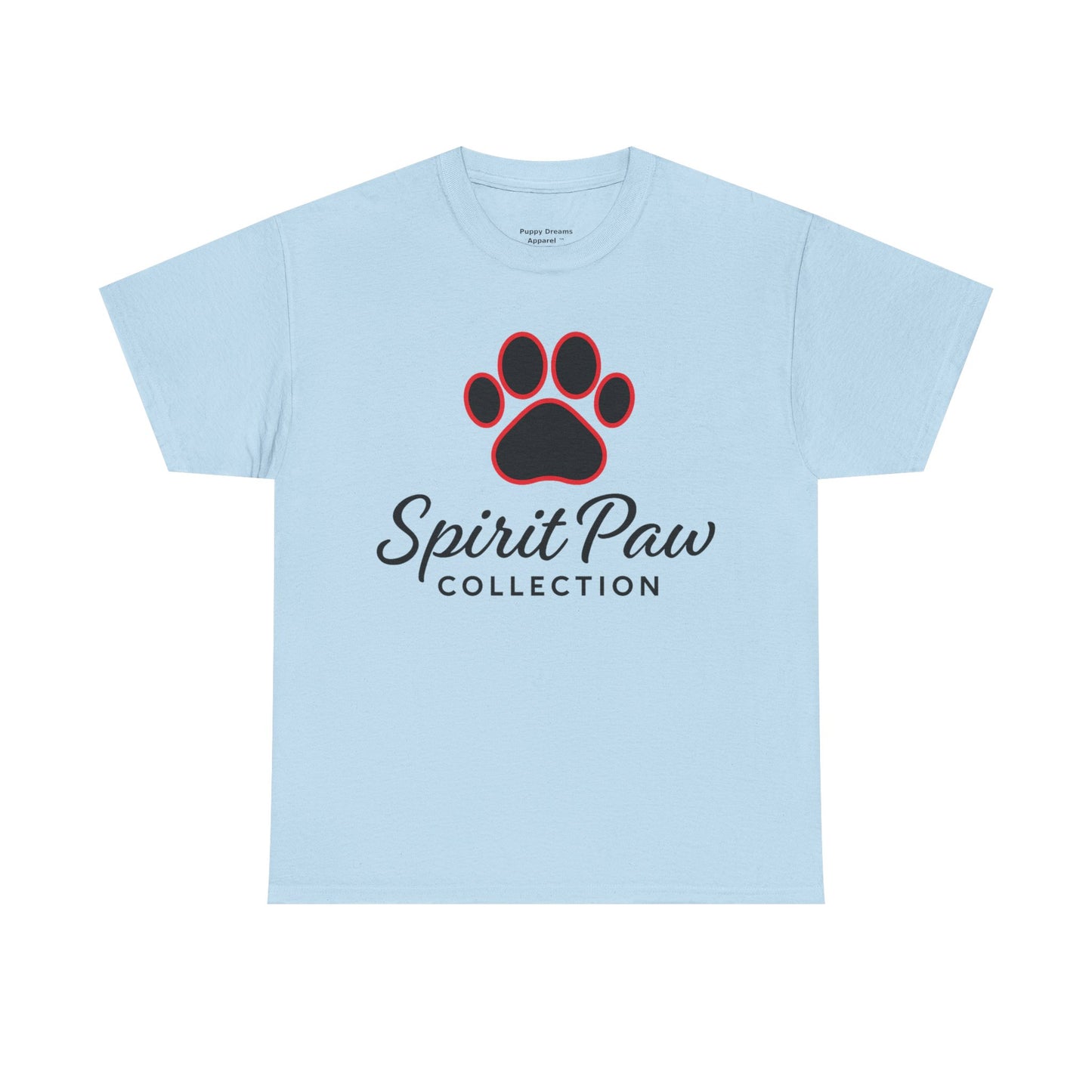 Unisex Heavy Cotton Tee with Spirit Paw Design | Pet Lover Gift, Animal Rescue Shirt, Casual Wear, Paw Print Tee, Dog Mom Apparel