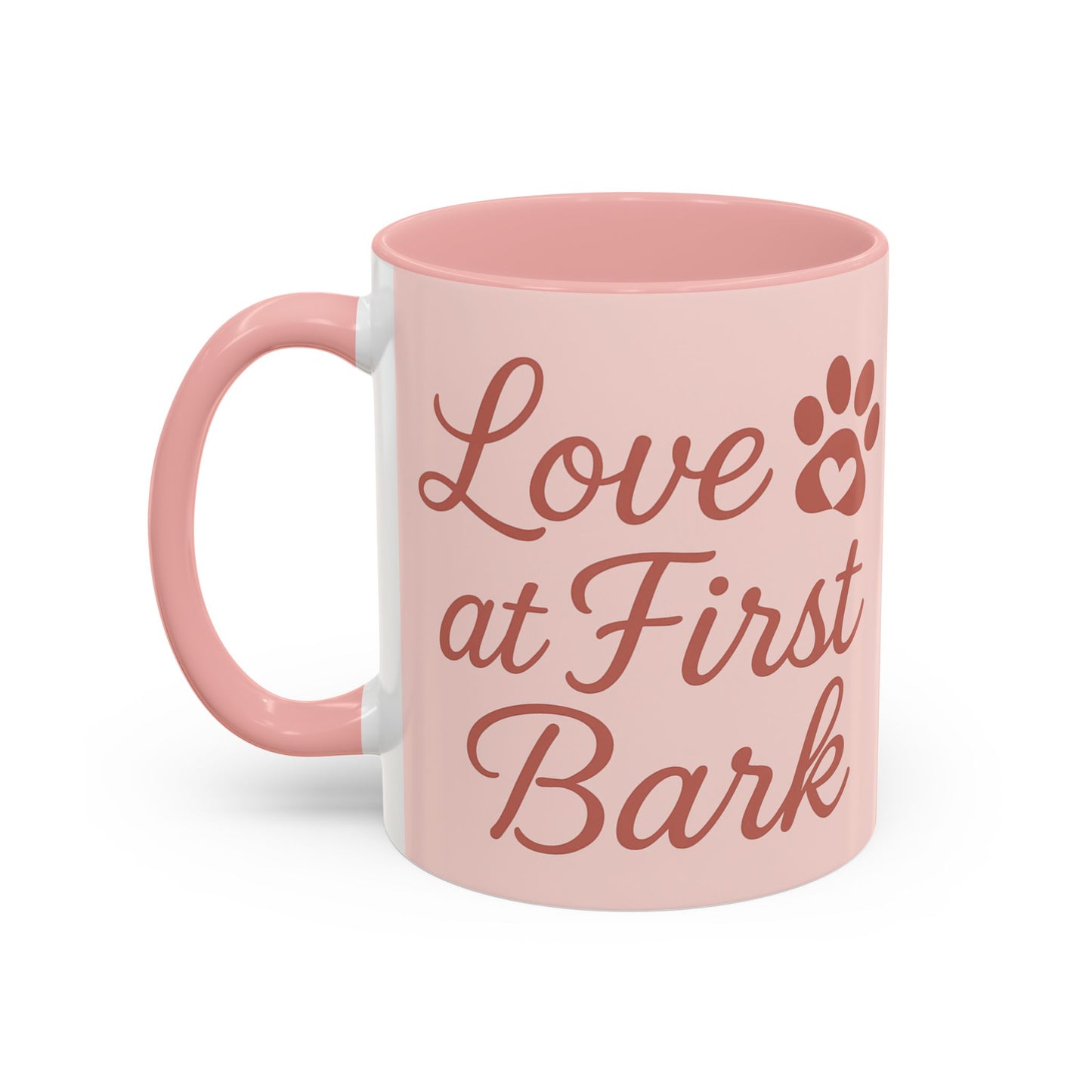 Love at First Bark Coffee Mug, Pet Lover Gift, Dog Mom Mug, Cute Dog Accessories, Animal Lover Coffee Cup