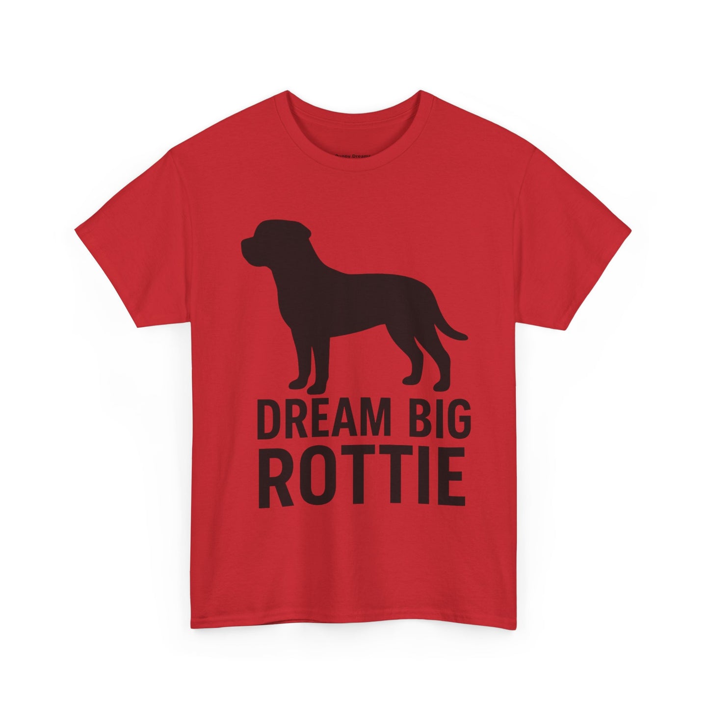 Dream Big Rottie Unisex Heavy Cotton Tee, Dog Lover Gift, Animal Rights Advocate Shirt, Casual Wear, Pet Owner Apparel