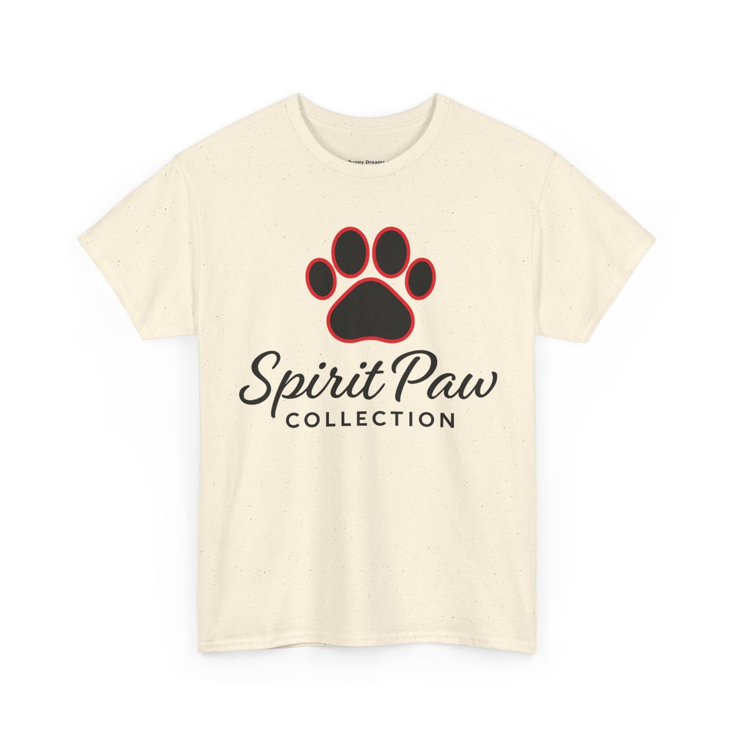 Unisex Heavy Cotton Tee with Spirit Paw Design | Pet Lover Gift, Animal Rescue Shirt, Casual Wear, Paw Print Tee, Dog Mom Apparel