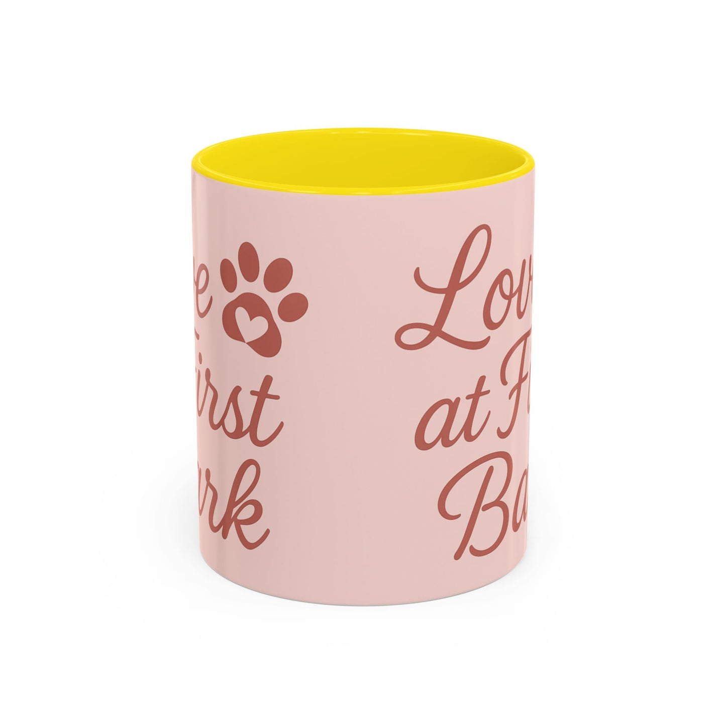 Love at First Bark Coffee Mug, Pet Lover Gift, Dog Mom Mug, Cute Dog Accessories, Animal Lover Coffee Cup