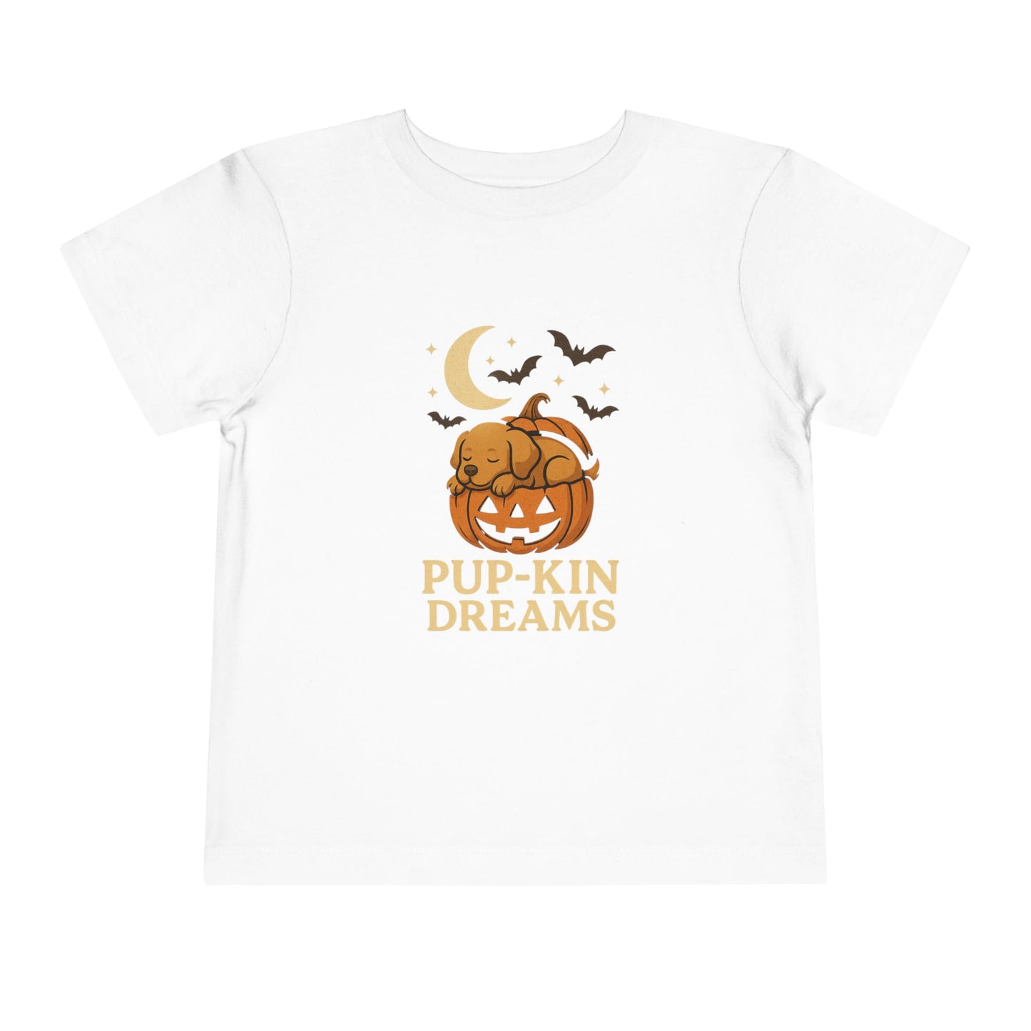Toddler Halloween Tee - Pup-Kin Dreams, Funny Kids Shirt, Cute Fall Apparel, Baby Pumpkin T-Shirt, Trick or Treat Outfit
