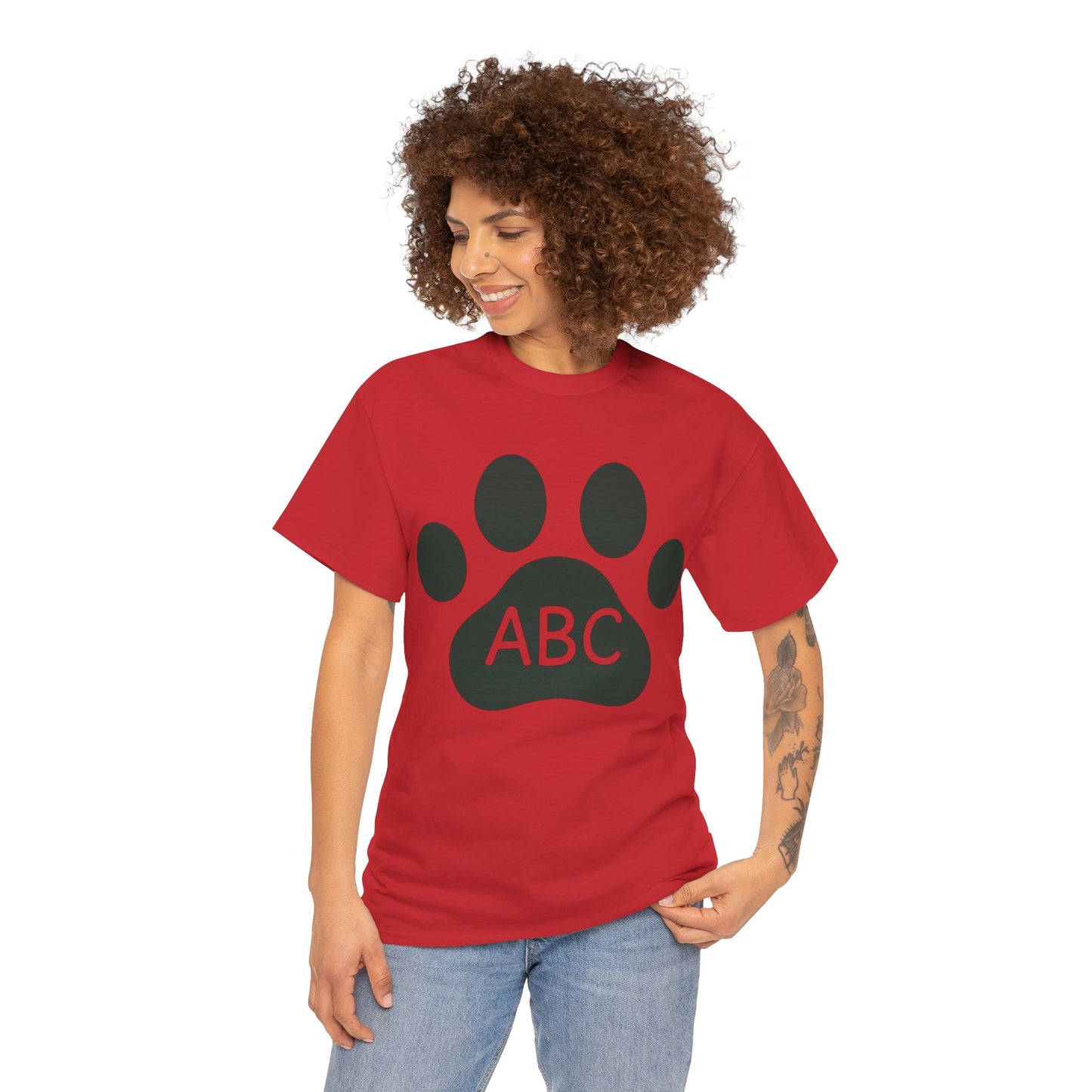 Customizable Pet Paw Print Tee, Cute Pet Lover Shirt, Unisex Cotton T-Shirt, Gift for Dog Owners, Animal Lover Apparel