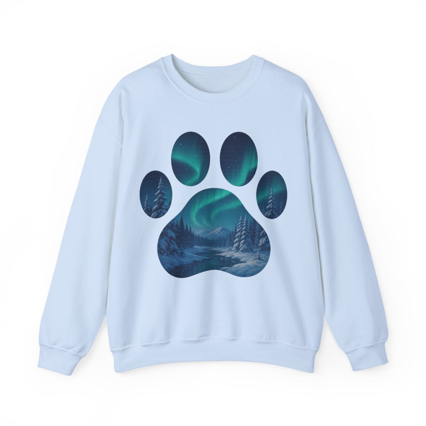 Cozy Wilderness Paw Print Sweatshirt | Unisex Crewneck, Nature Lover Gift, Eco-Friendly Apparel, Perfect for Campers, Animal Lovers