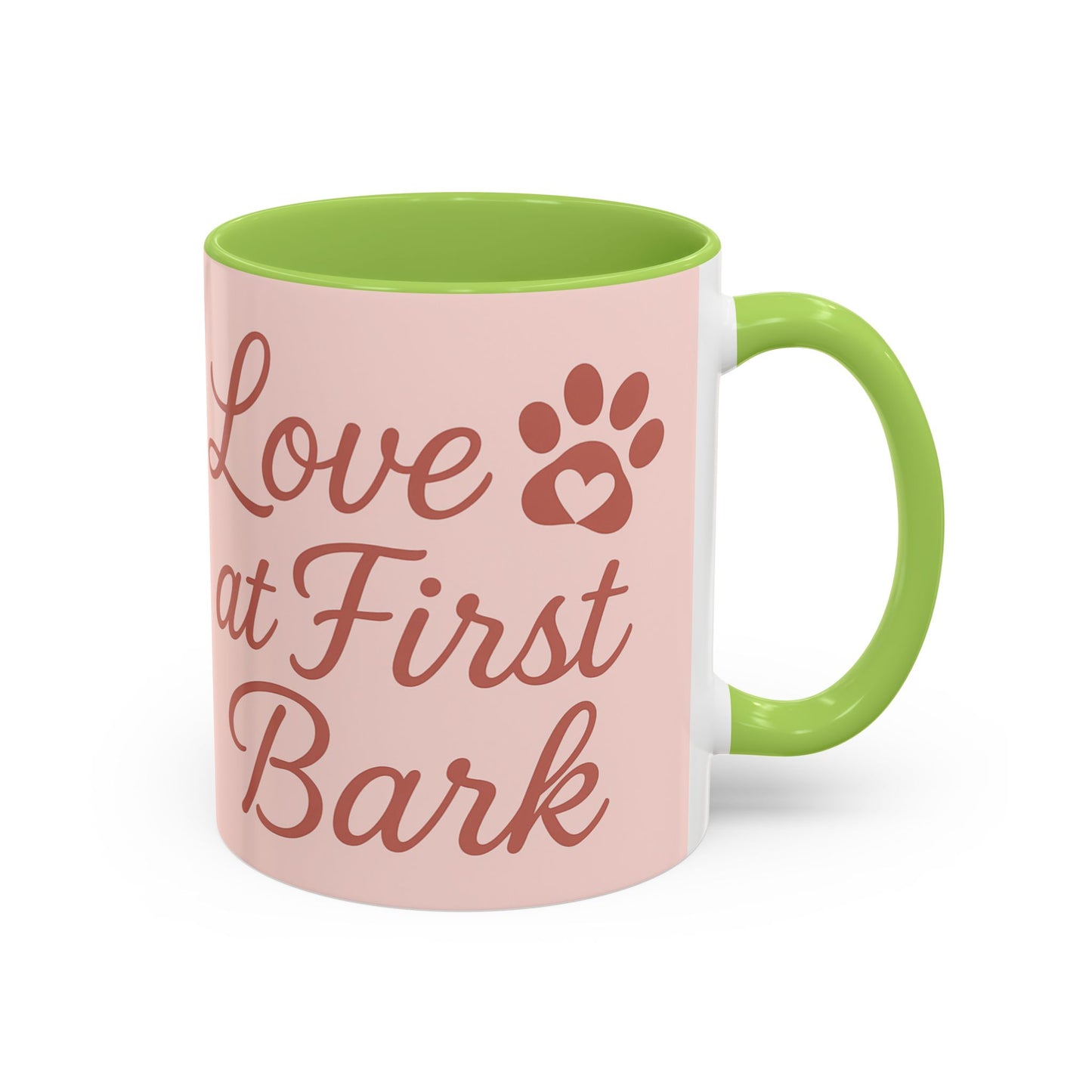 Love at First Bark Coffee Mug, Pet Lover Gift, Dog Mom Mug, Cute Dog Accessories, Animal Lover Coffee Cup