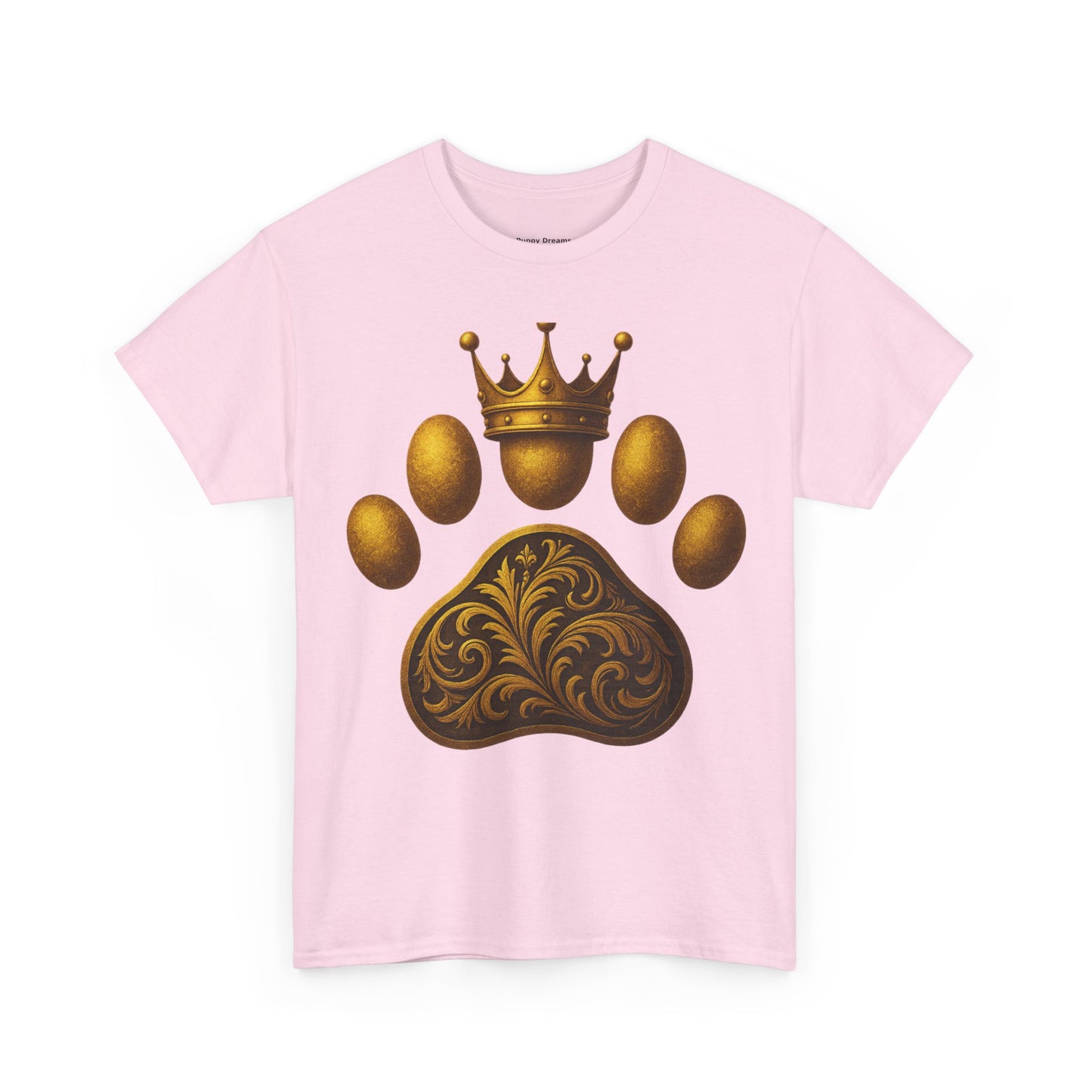 Crown Paw Print Tee, Dog Lover Shirt, Animal Royalty Fashion, Pet Gift, Casual Wear, Birthday Gift, Unisex Cotton T-Shirt