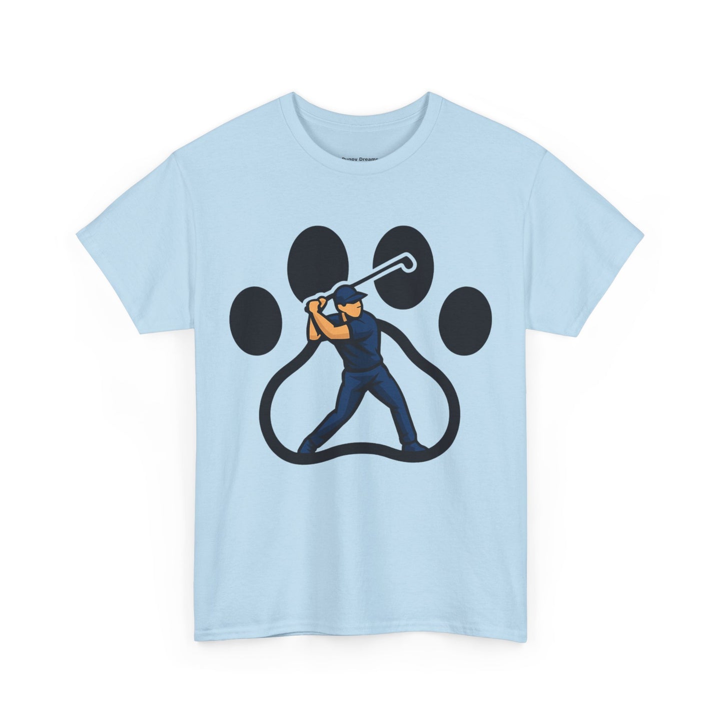 Paw Print Baseball Tee, Unisex Heavy Cotton Tee, Animal Lover Gift, Dog Dad Shirt, Casual Wear, Perfect for Birthdays, Sports Events
