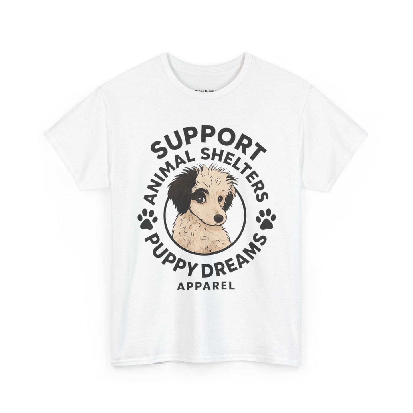 Unisex Cotton Animal Shelter Support Tee, Dog Lover Gift, Pet Adoption Awareness Shirt, Comfy Casual Wear, Puppy Dreams Apparel