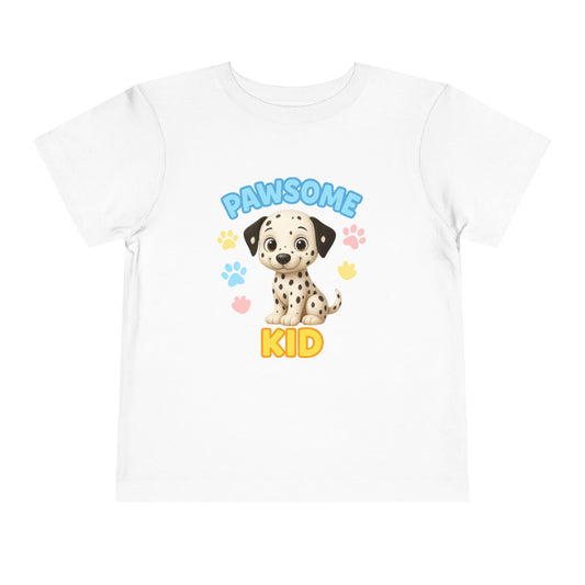 Pawsome Kid Toddler Tee, Cute Dog Tee for Toddlers, Kids' Short Sleeve Shirt, Birthday Gift, Animal Lovers, Pet Themed Apparel