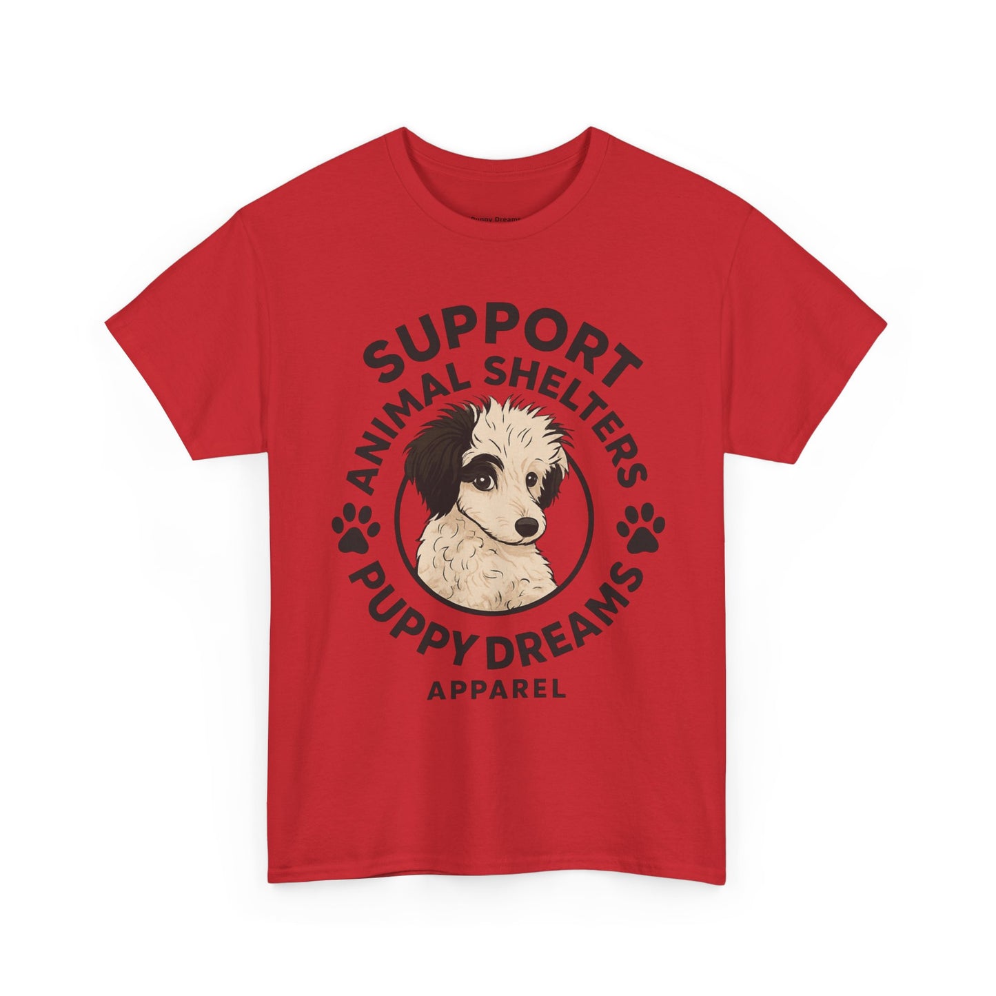 Unisex Cotton Animal Shelter Support Tee, Dog Lover Gift, Pet Adoption Awareness Shirt, Comfy Casual Wear, Puppy Dreams Apparel