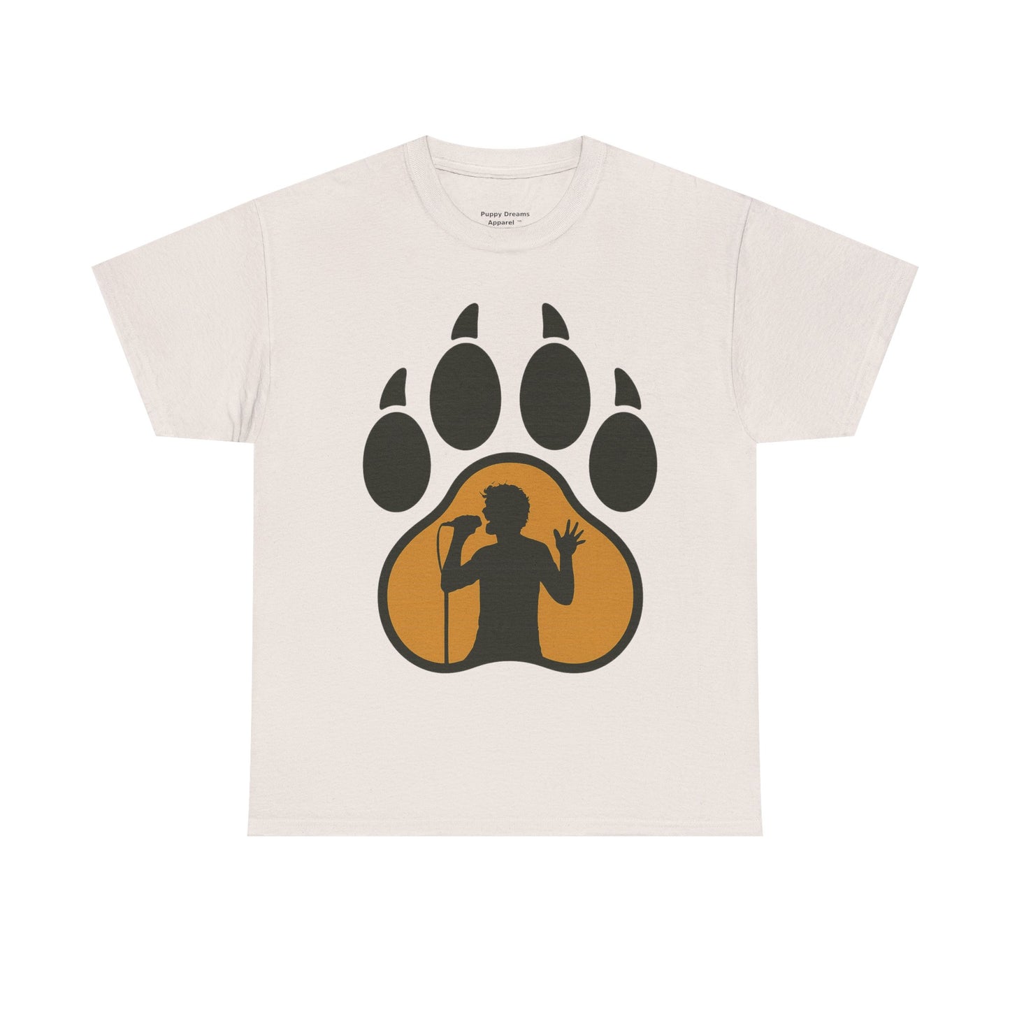 Rockin' Paw Print Tee - Unisex Cotton Shirt for Animal Lovers, Music Fans, Gifts, Concerts, Hipster Style