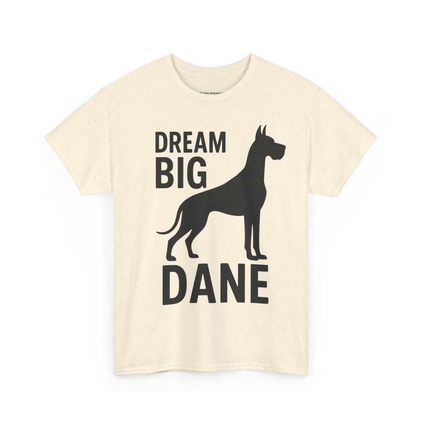 Dream Big Dane Unisex Heavy Cotton Tee, Great Dane Dog Lover Shirt, Pet Gift, Casual Wear, Dog Owner Tee, Animal Lover Apparel