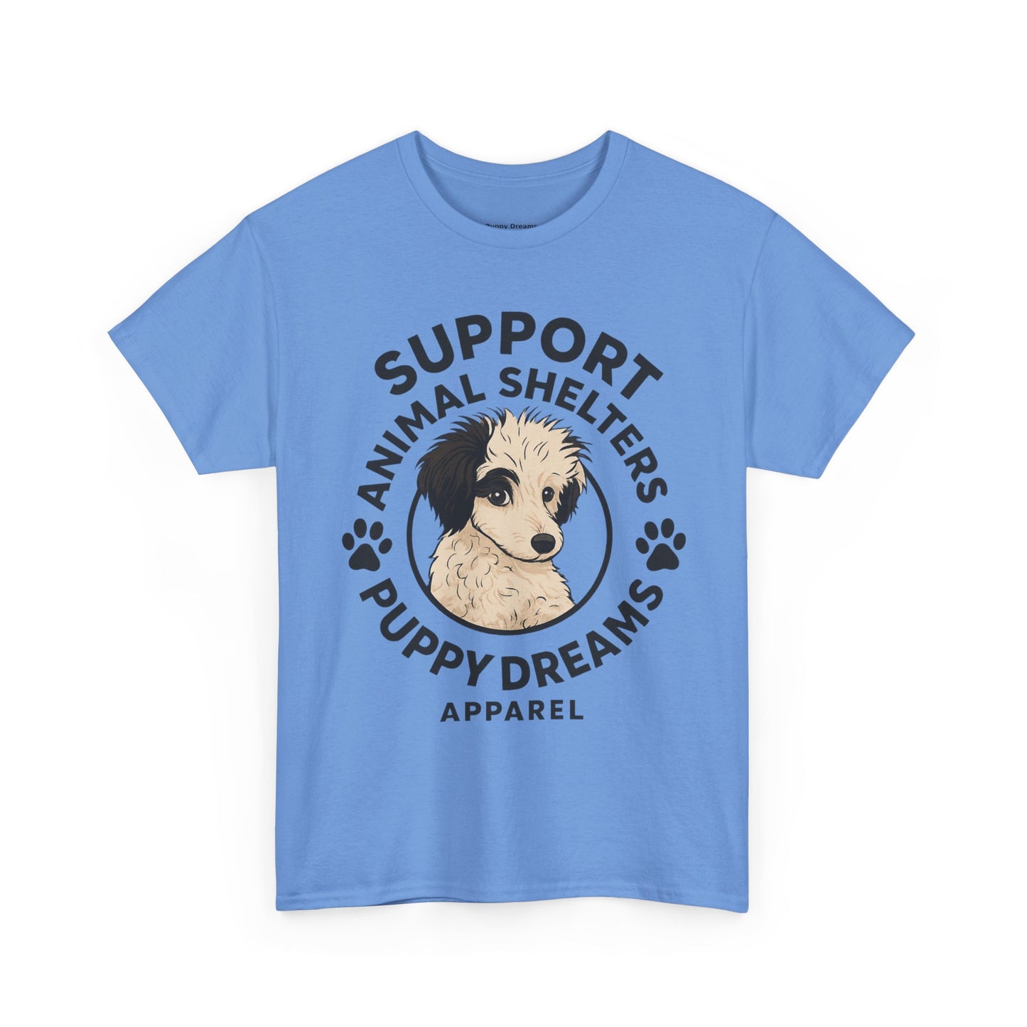 Unisex Cotton Animal Shelter Support Tee, Dog Lover Gift, Pet Adoption Awareness Shirt, Comfy Casual Wear, Puppy Dreams Apparel
