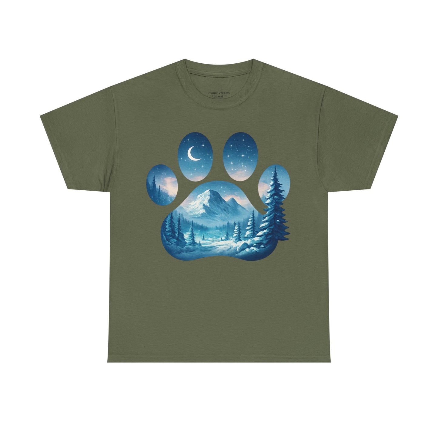 Nature-Inspired Paw Print Tee, Ideal for Pet Lovers, Perfect Gift for Birthdays, Relaxed Fit, Outdoor Adventures, Eco-Friendly