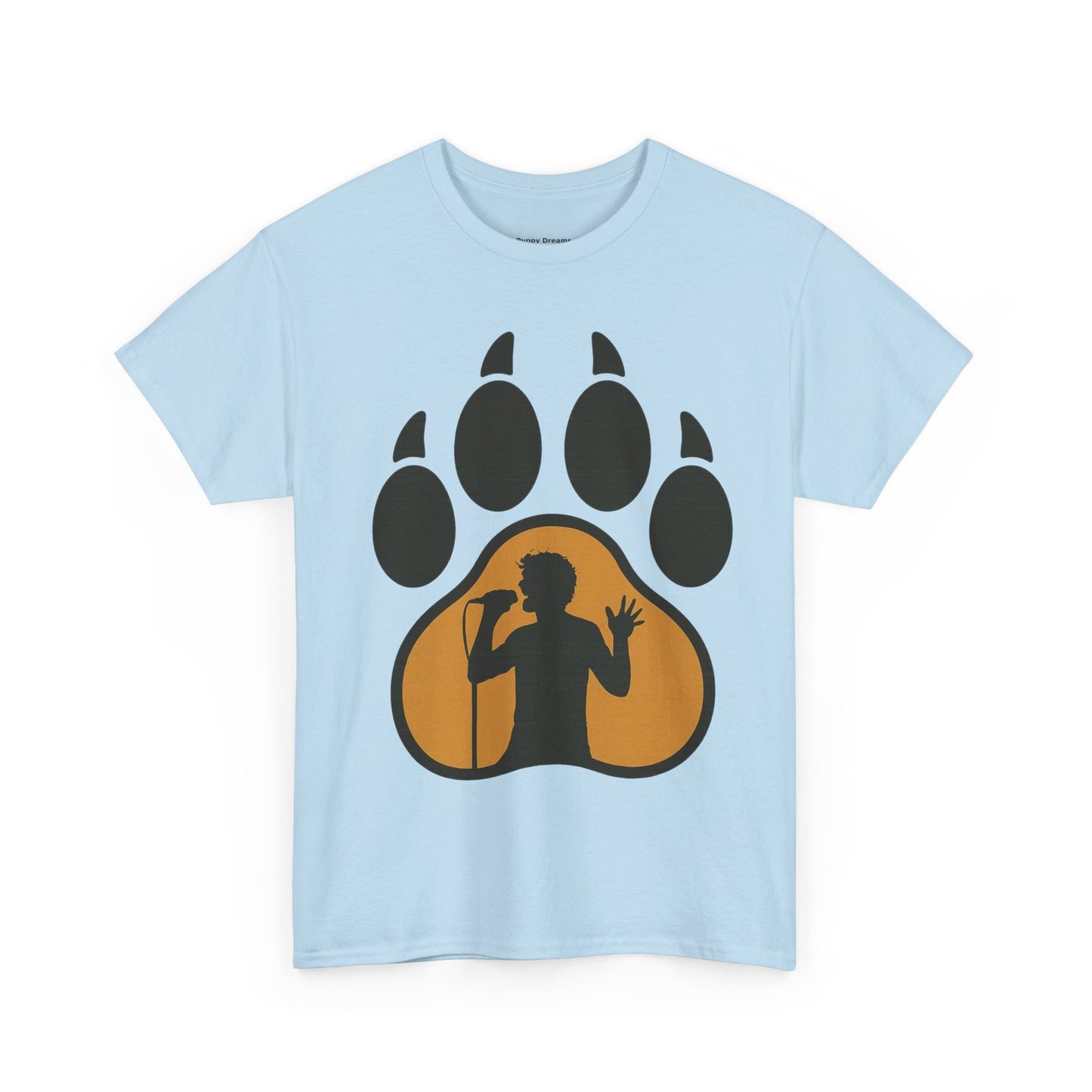 Rockin' Paw Print Tee - Unisex Cotton Shirt for Animal Lovers, Music Fans, Gifts, Concerts, Hipster Style