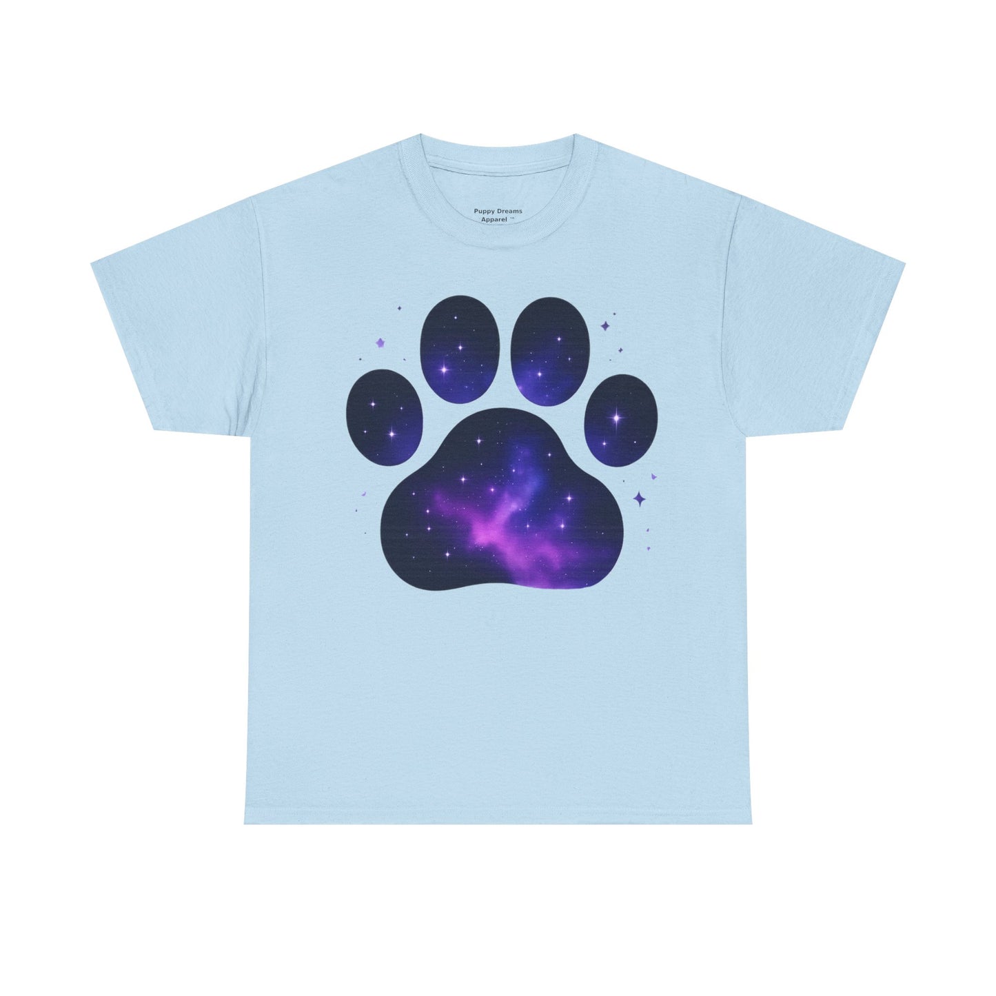 Cosmic Pet Paw Print Tee | Unisex T-Shirt for Animal Lovers, Galaxy Print, Dog & Cat Tees, Gift for Pet Owners, Space Theme Shirt