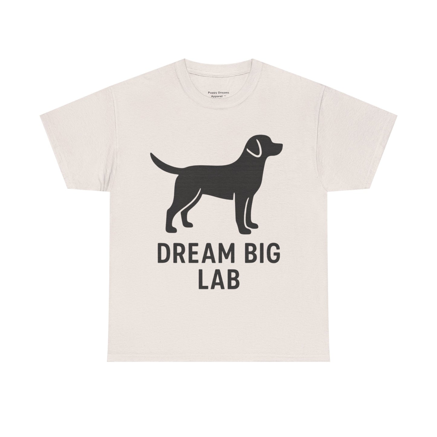 Dream Big Lab Unisex Heavy Cotton Tee - Perfect for Dog Lovers, Pet Enthusiasts, and Ideal Gift for Birthdays or Holidays