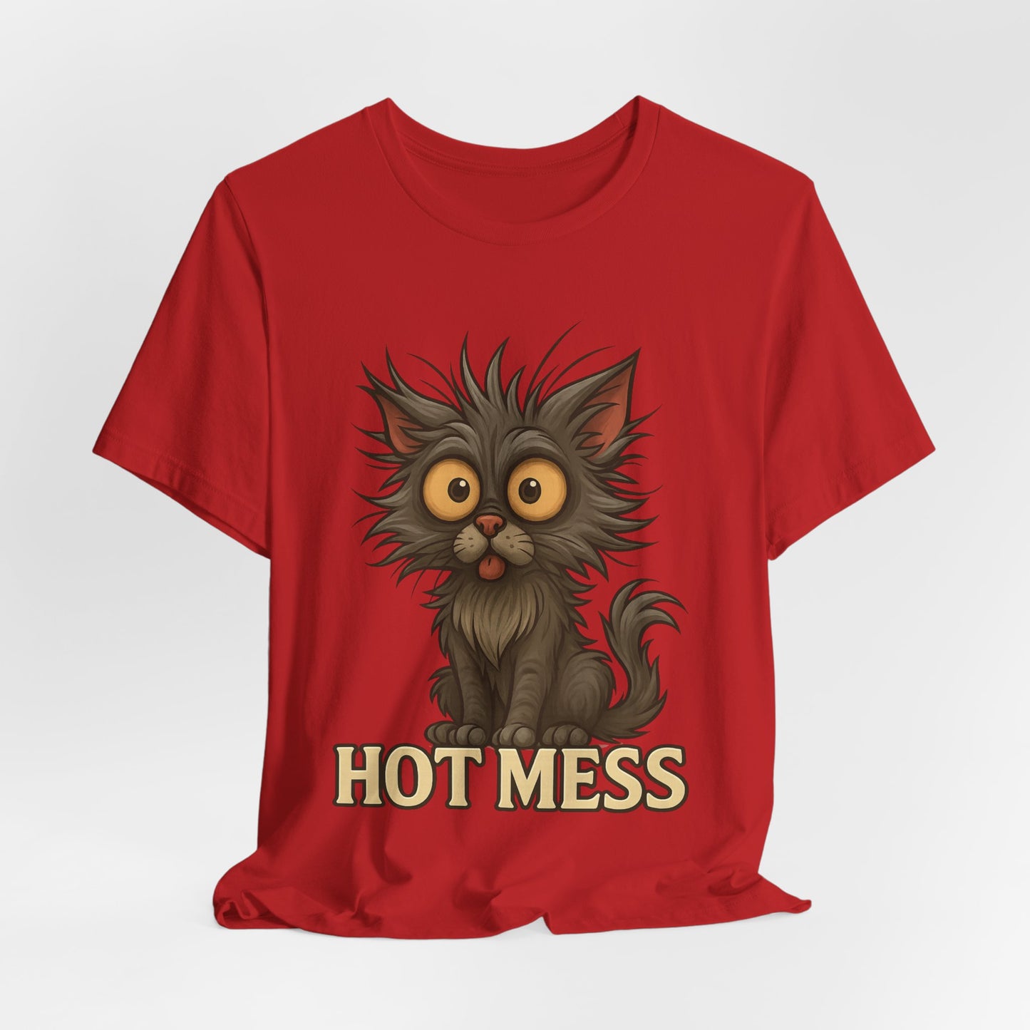 Hot Mess Cat Tee — Funny Cute Cat Graphic T-Shirt