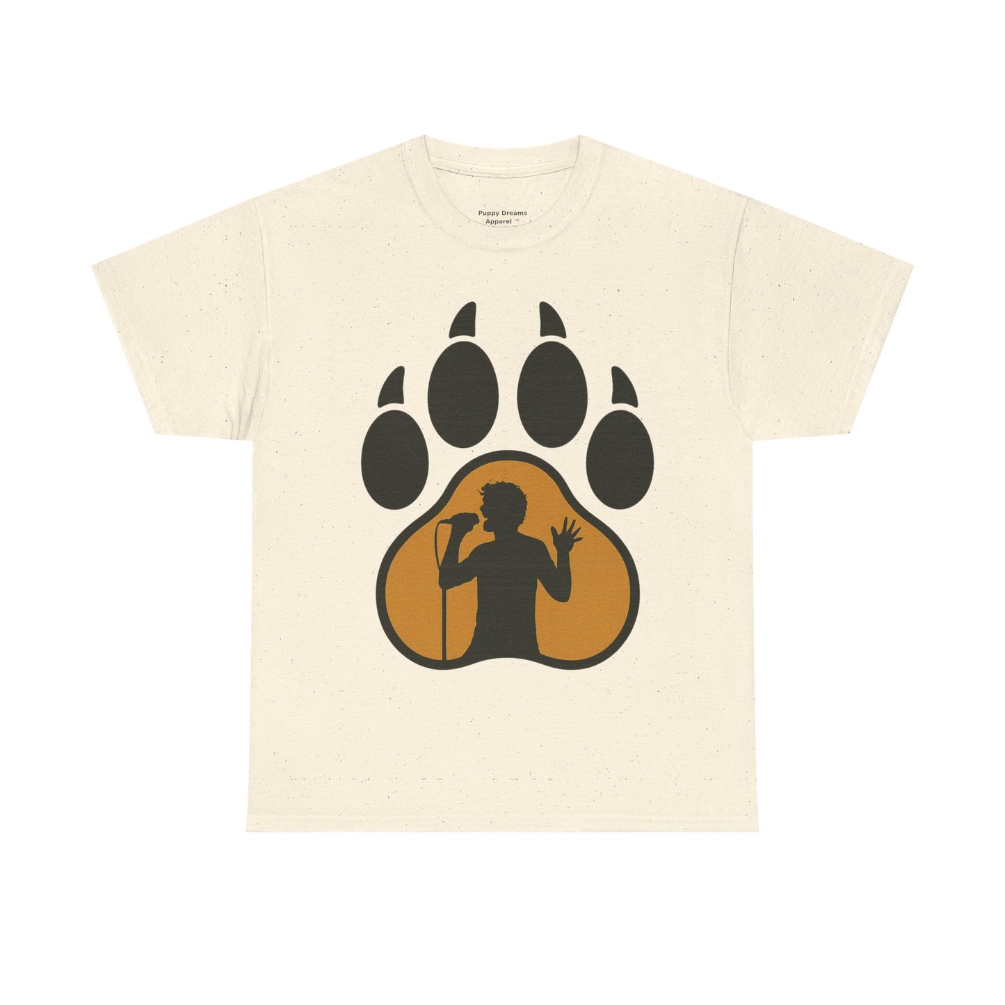 Rockin' Paw Print Tee - Unisex Cotton Shirt for Animal Lovers, Music Fans, Gifts, Concerts, Hipster Style