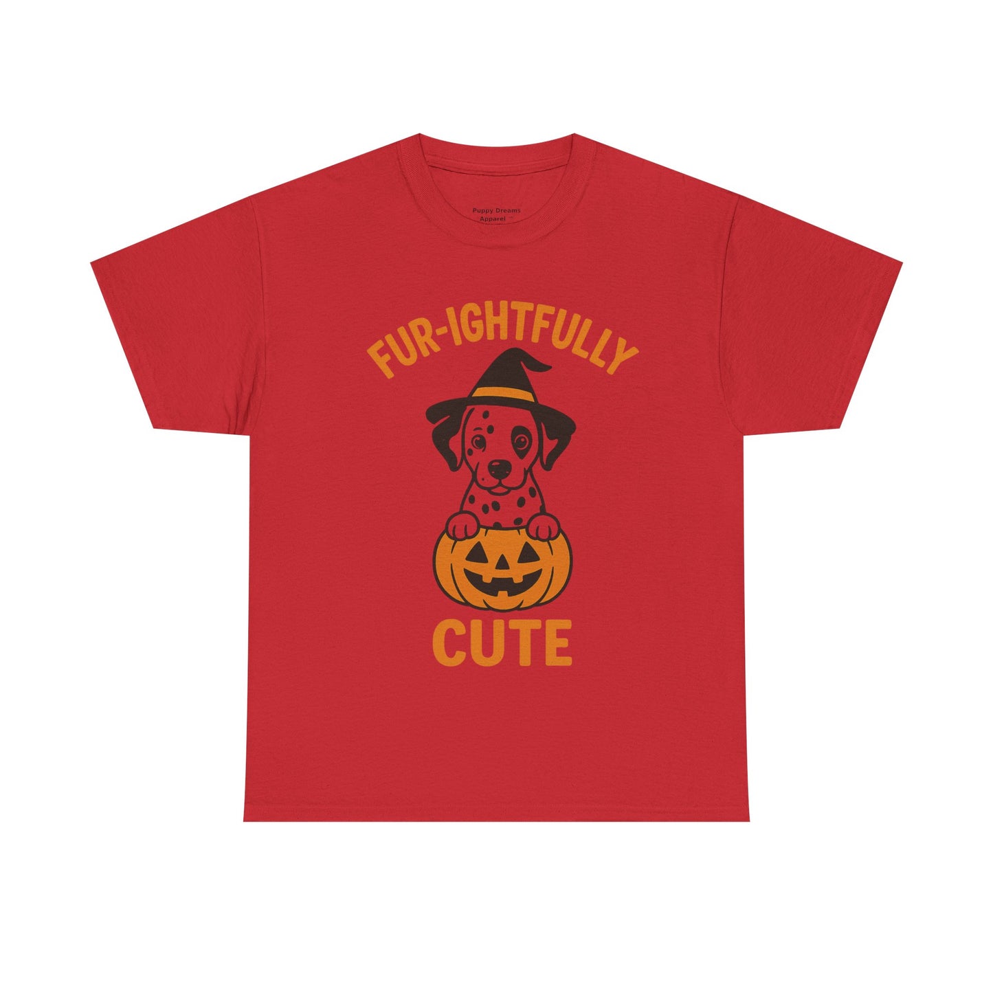 Fur-ightfully Cute Halloween Tee, Unisex Cotton Dog Lover Shirt, Halloween Costume, Pet-Themed Gift, Spooky Vibes