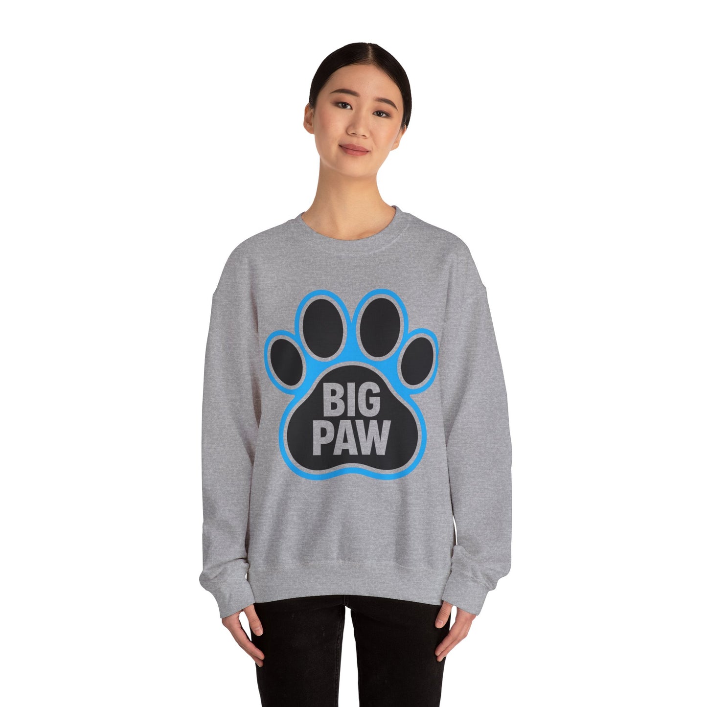 Paw Print Sweatshirt for Animal Lovers, Cozy Sweater, Pet Owner Gift, Big Paw Crewneck, Animal Rescue Fundraiser