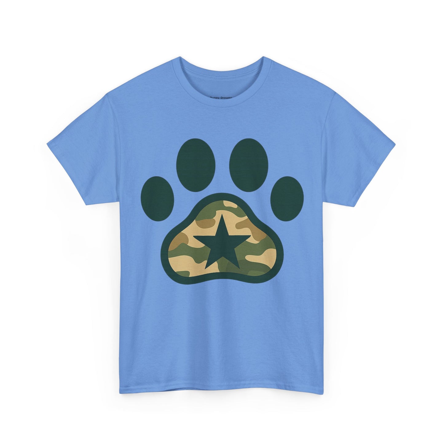 Camo Paw Print Tee, Animal Lover Shirt, Unisex Cotton T-Shirt, Pet Owner Gift, Casual Wear, Nature-Themed Apparel