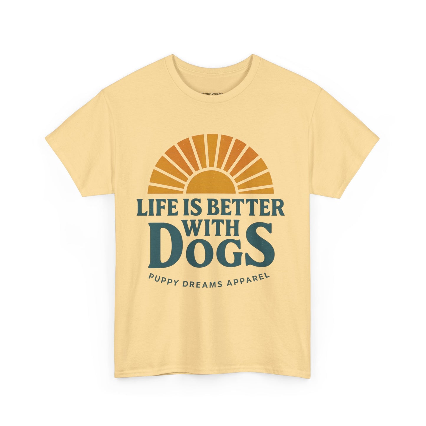 Life is Better with Dogs Tee, Unisex Cotton T-Shirt, Dog Lover's Gift, Cute Pet Apparel, Everyday Casual Wear