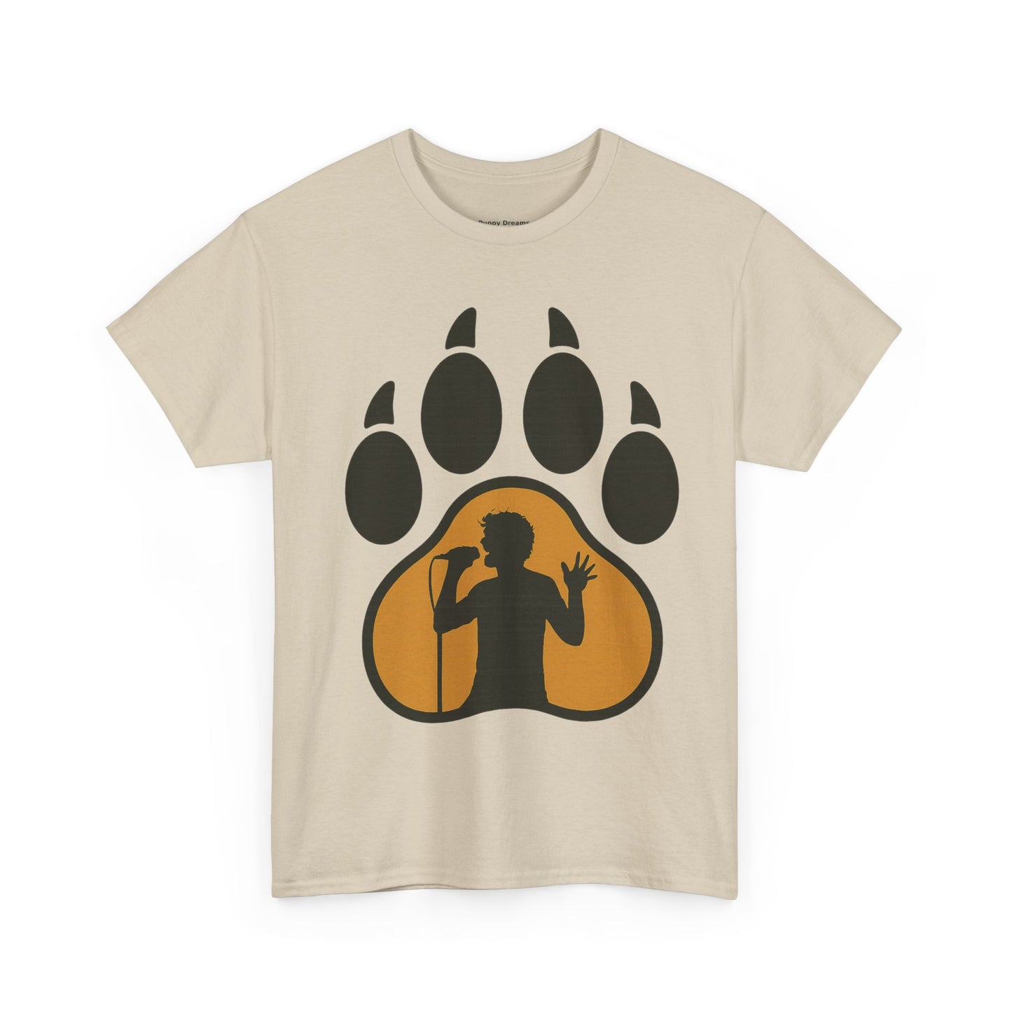 Rockin' Paw Print Tee - Unisex Cotton Shirt for Animal Lovers, Music Fans, Gifts, Concerts, Hipster Style