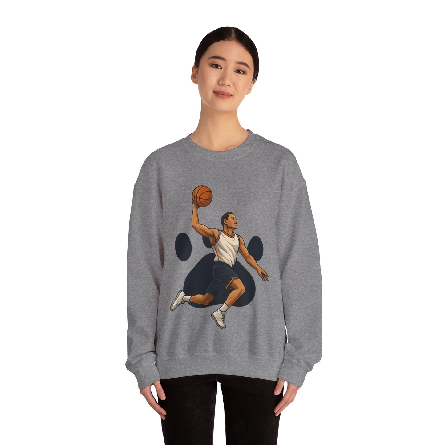 Basketball Vibes Crewneck Sweatshirt, Sports Gift, Athletic Fashion, Unisex Style, Casual Wear, Gift for Sport Lovers