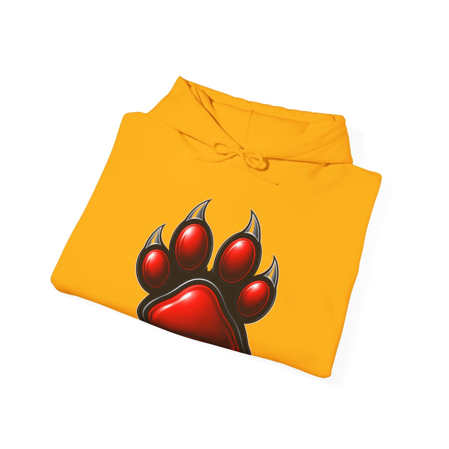Red Paw Print Hoodie - Cozy Unisex Sweatshirt for Animal Lovers, Pet Enthusiasts, Gift for Dog Owners, Unique Casual Wear, Wild Style