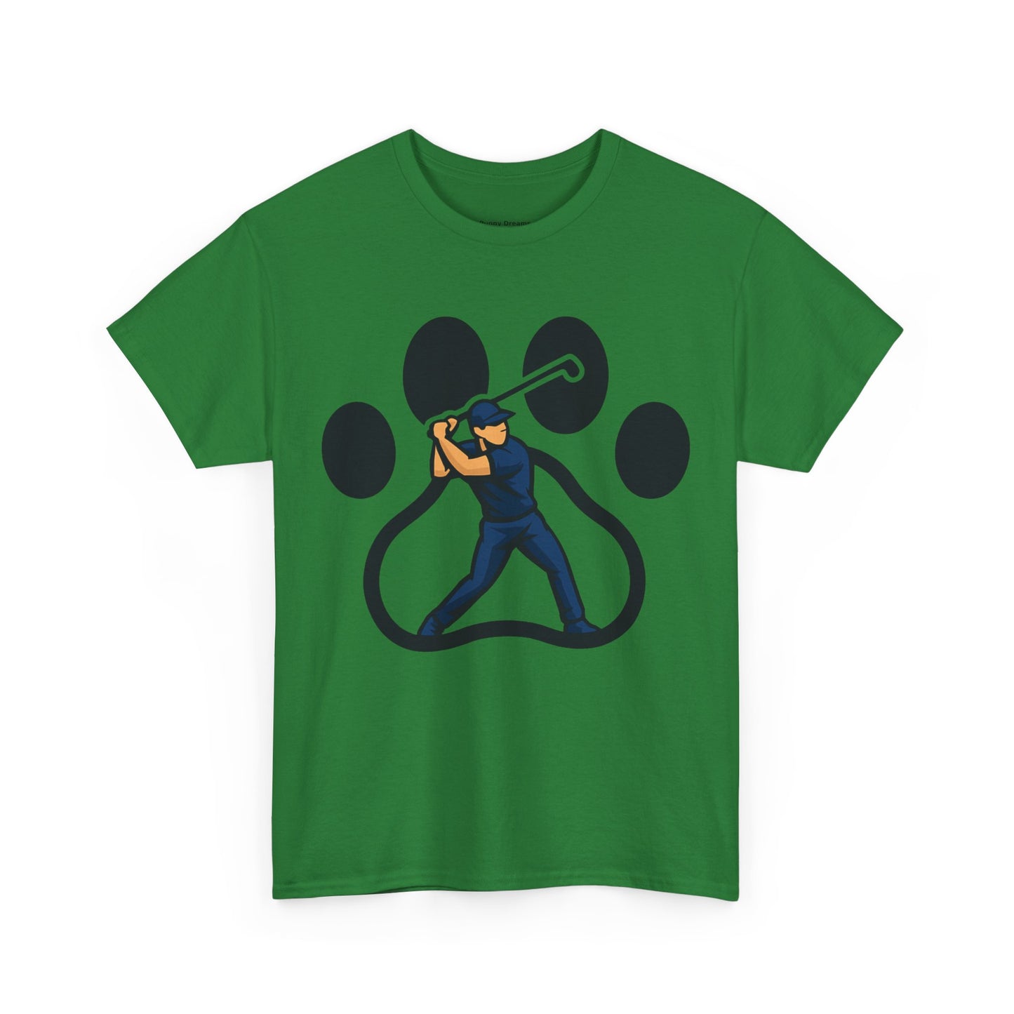 Paw Print Baseball Tee, Unisex Heavy Cotton Tee, Animal Lover Gift, Dog Dad Shirt, Casual Wear, Perfect for Birthdays, Sports Events
