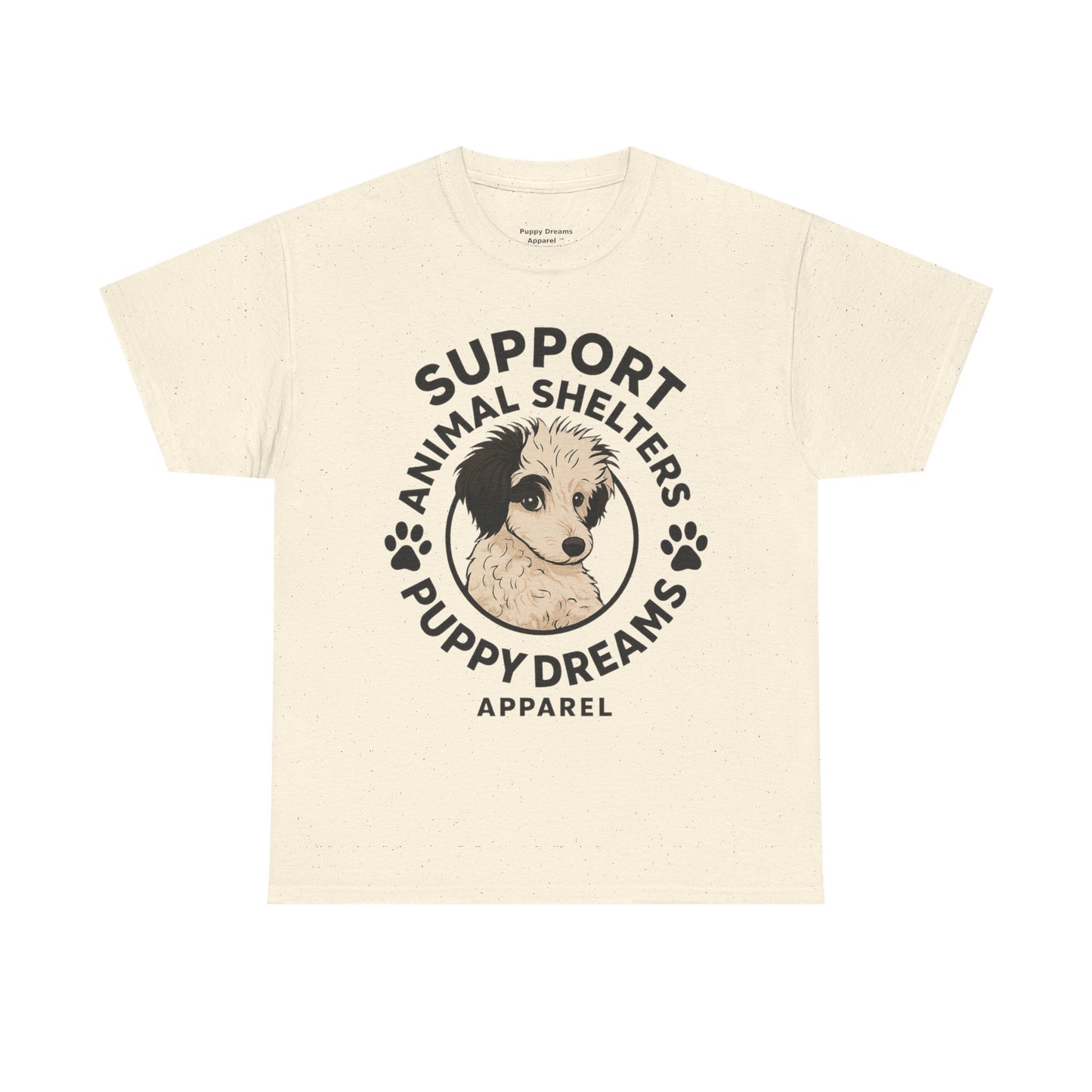 Unisex Cotton Animal Shelter Support Tee, Dog Lover Gift, Pet Adoption Awareness Shirt, Comfy Casual Wear, Puppy Dreams Apparel