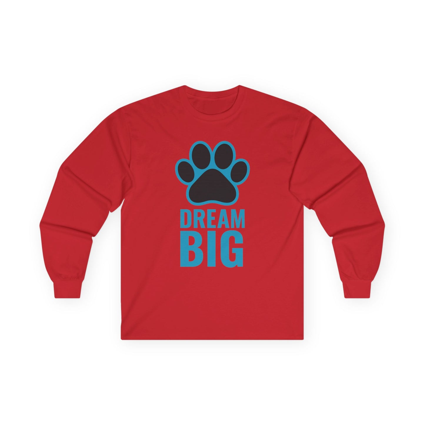Dream Big Unisex Long Sleeve Tee, Motivational Shirt, Gift for Pet Lovers, Inspirational Apparel, Cozy Casual Wear