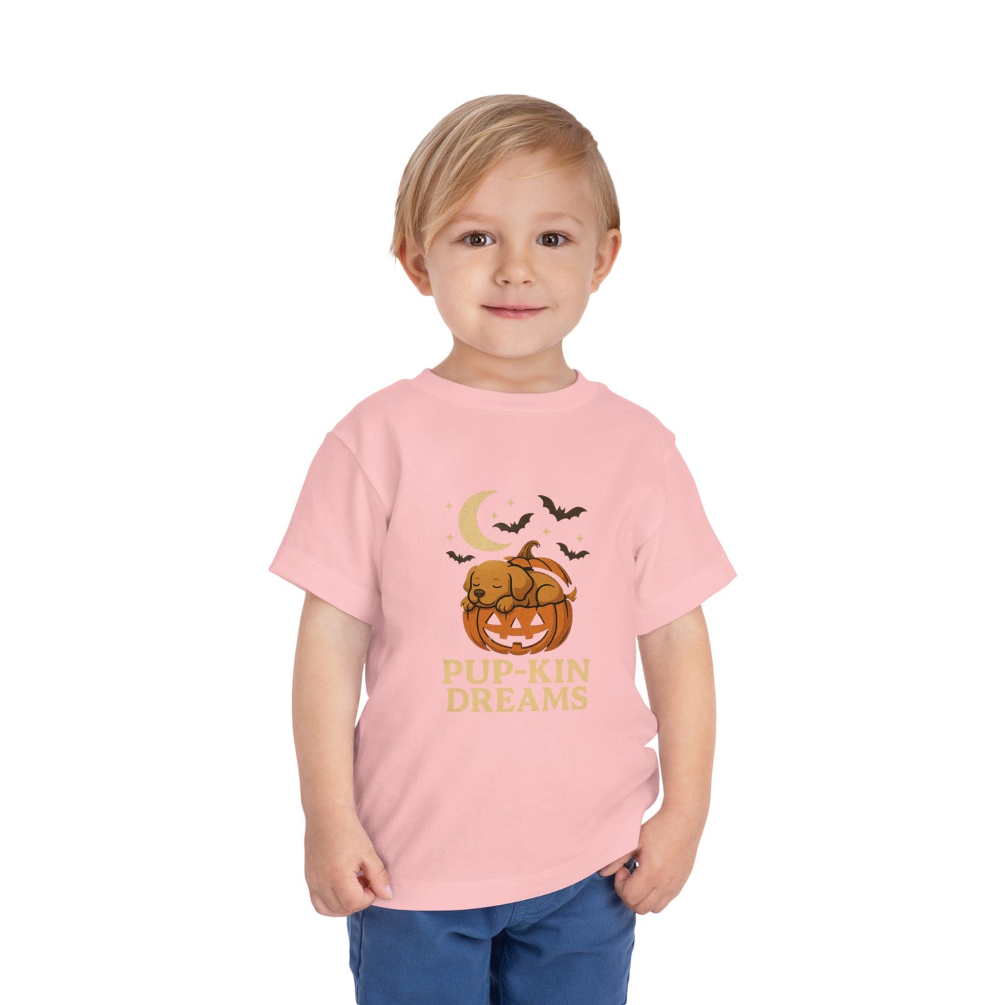 Toddler Halloween Tee - Pup-Kin Dreams, Funny Kids Shirt, Cute Fall Apparel, Baby Pumpkin T-Shirt, Trick or Treat Outfit